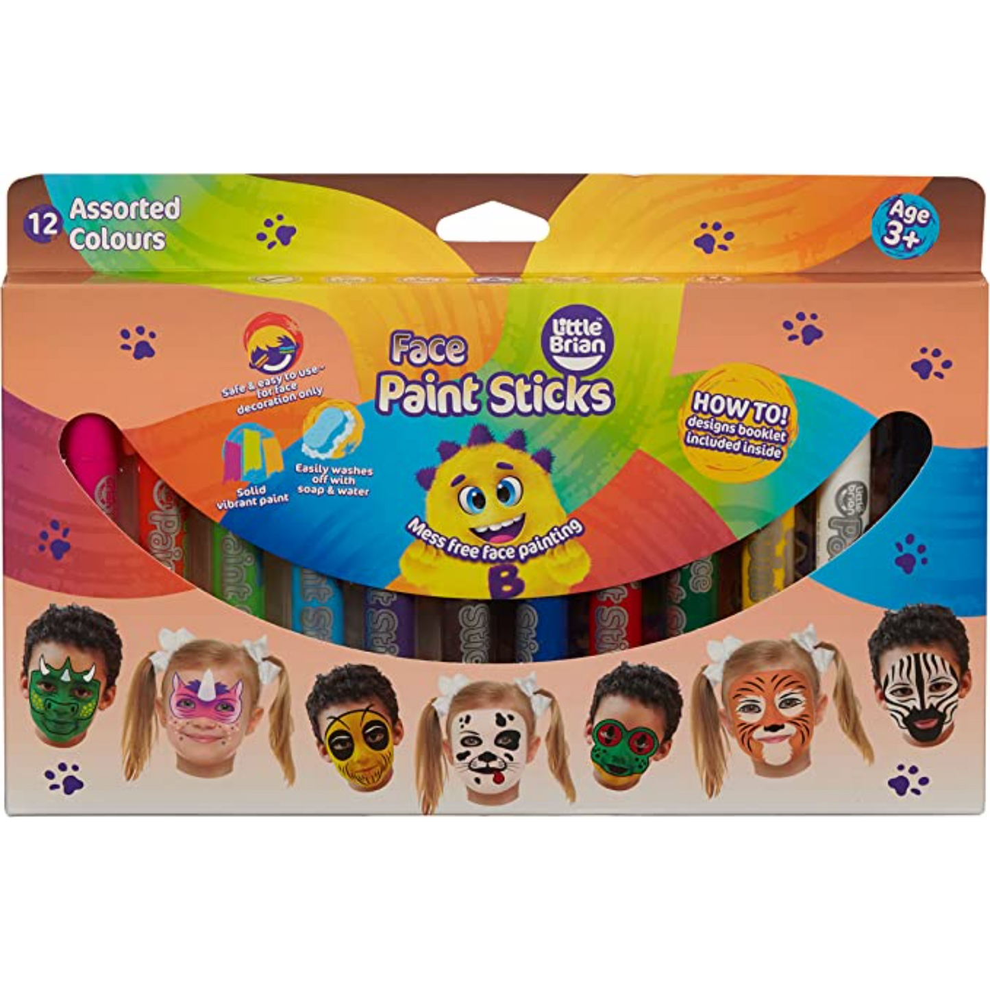 Little Brian Face Paint Sticks Classic 12 pk