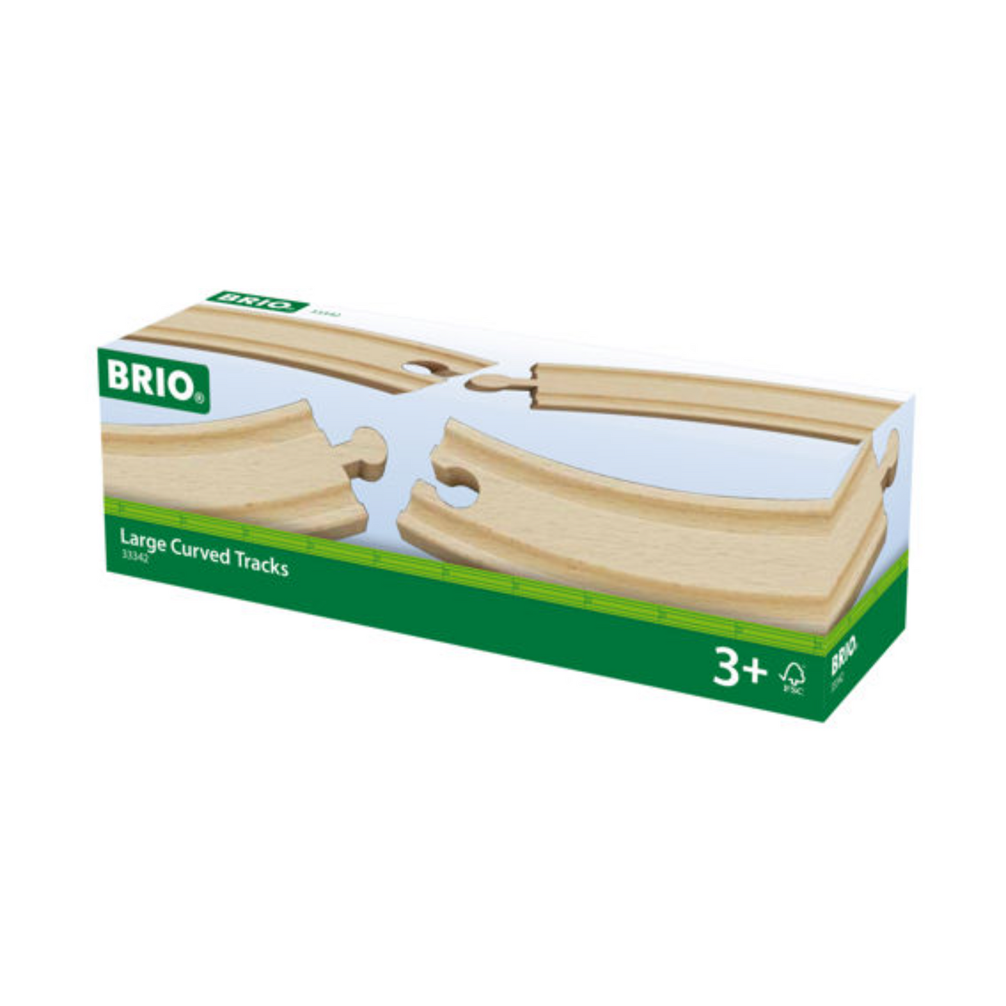 BRIO Tracks - Large Curved Tracks, 4 pieces