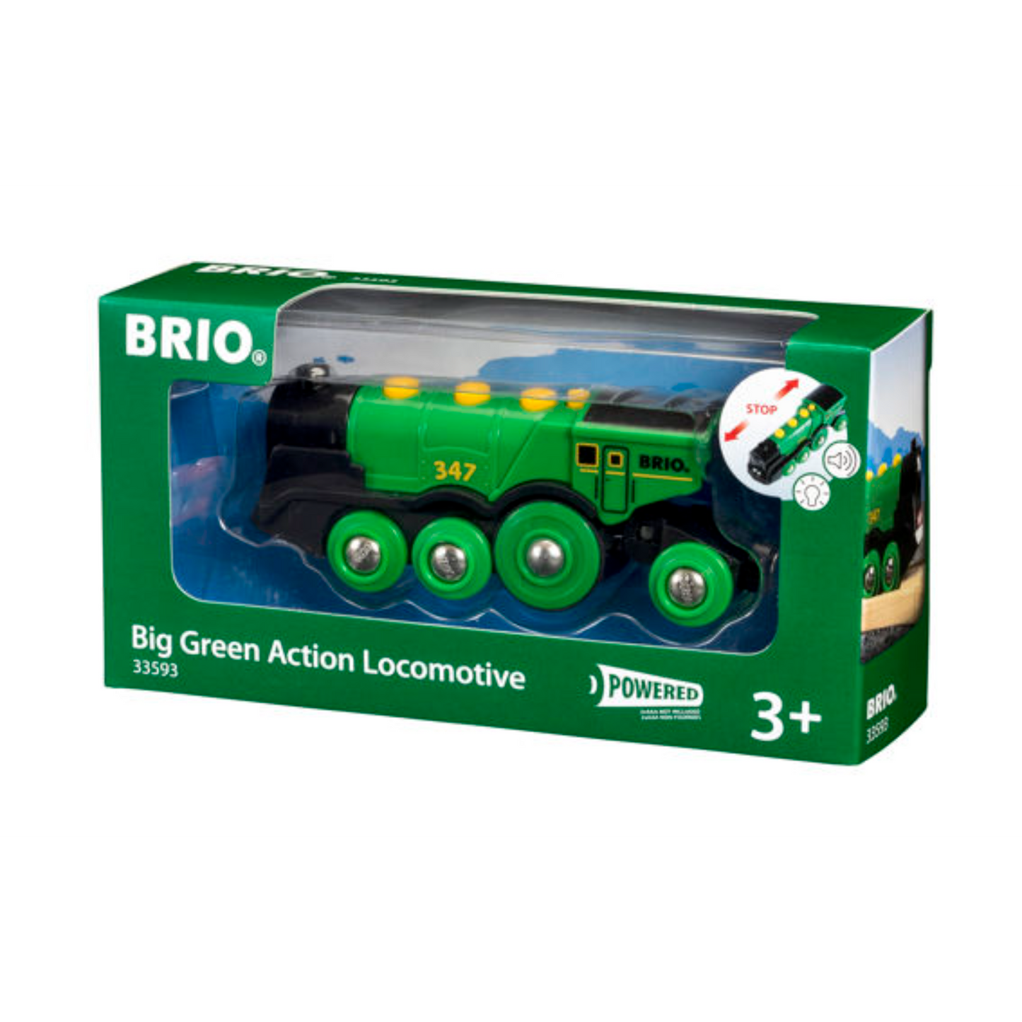 BRIO B/O - Big Green Action Locomotive