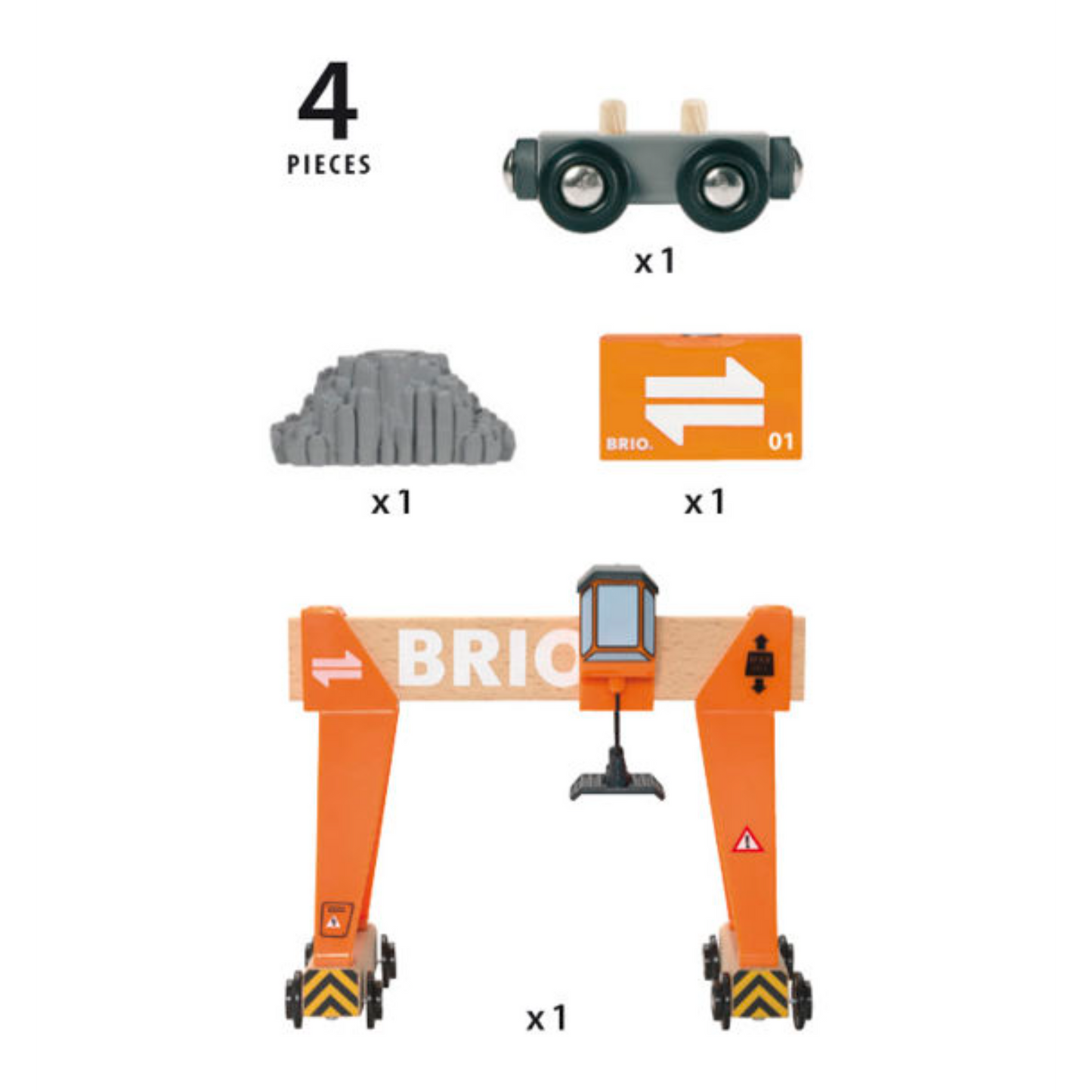 BRIO Crane - Gantry Crane, 4 pieces