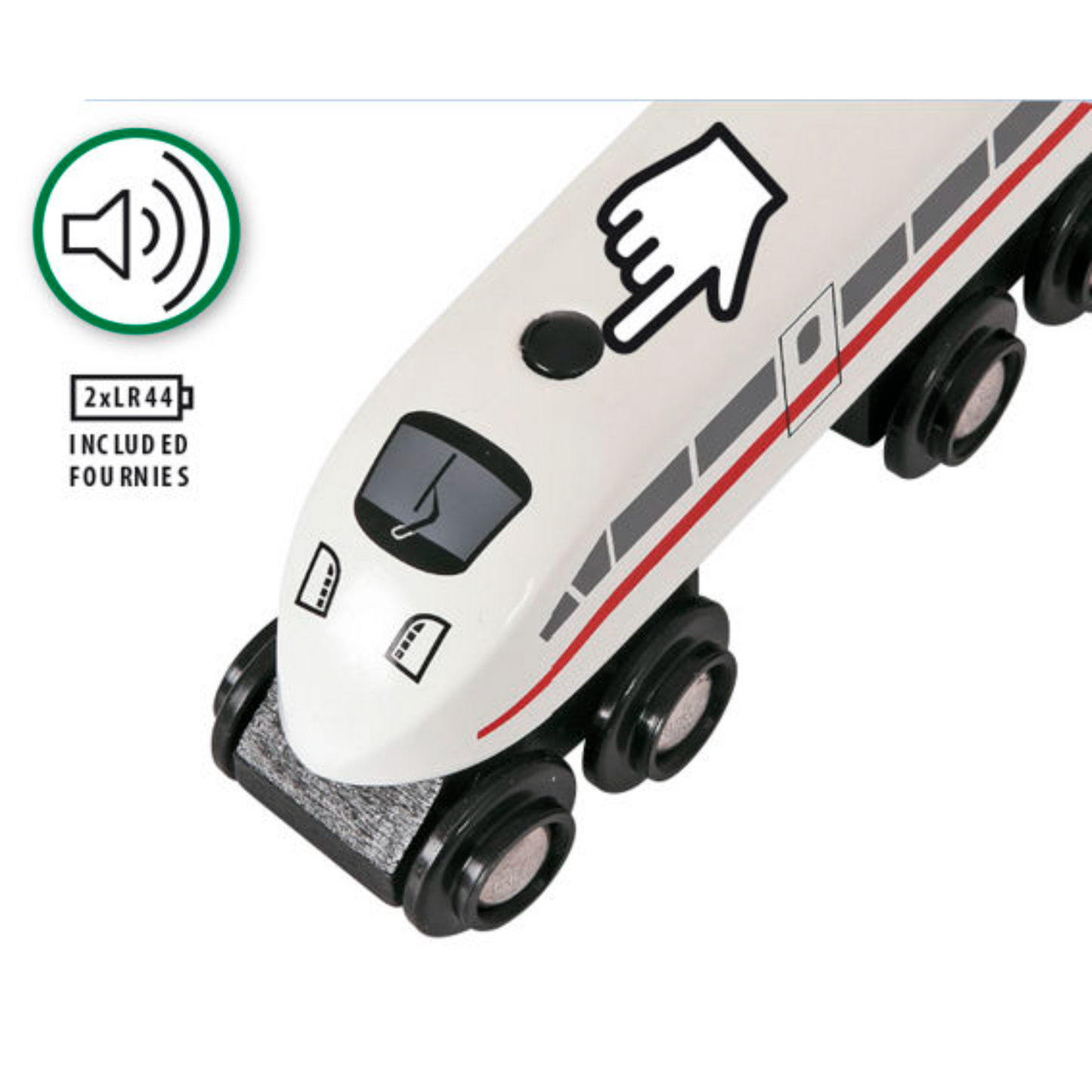 BRIO Train - High Speed Train with Sound, 3 pieces