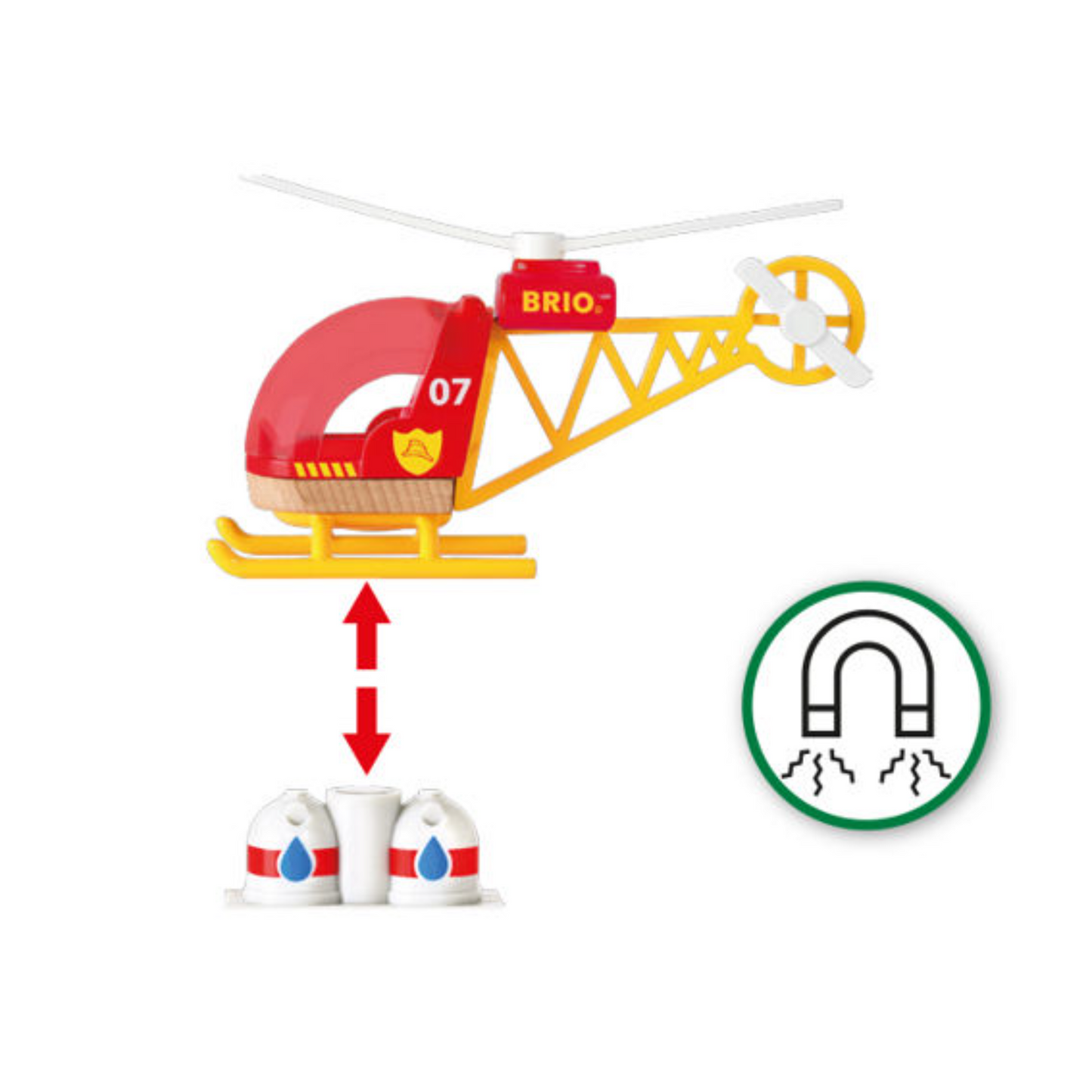 BRIO Vehicle - Firefighter Helicopter, 3 pieces