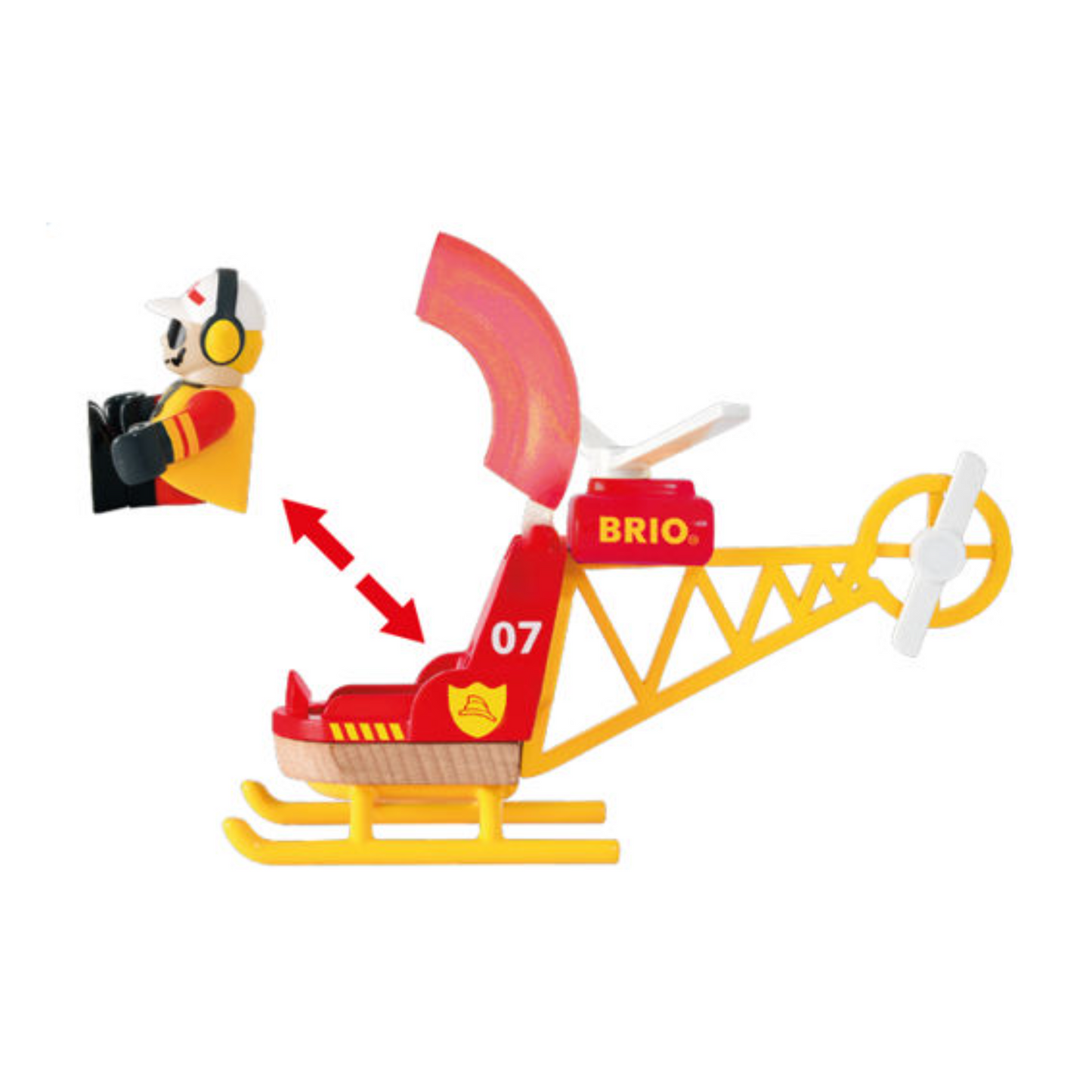 BRIO Vehicle - Firefighter Helicopter, 3 pieces