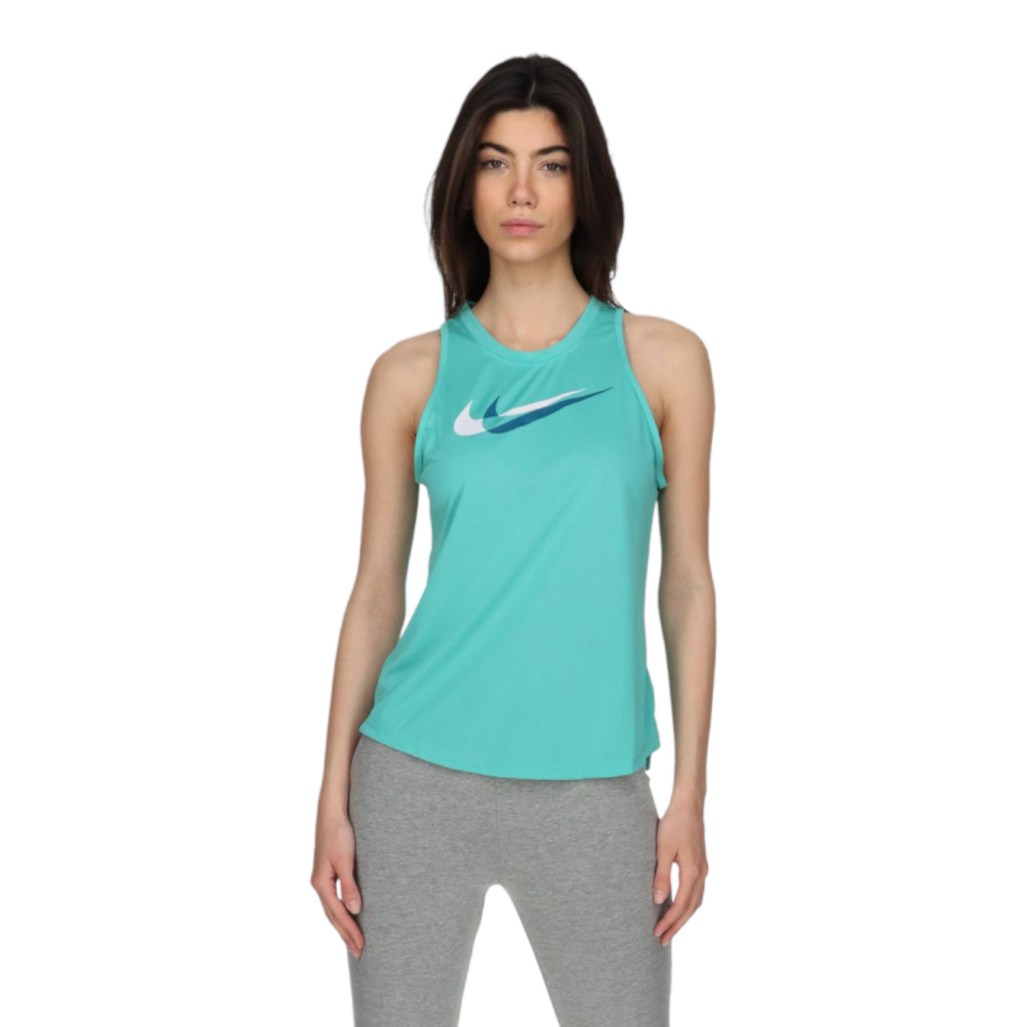 Nike Women's Dri-Fit Swoosh Running Tank - Washed Teal
