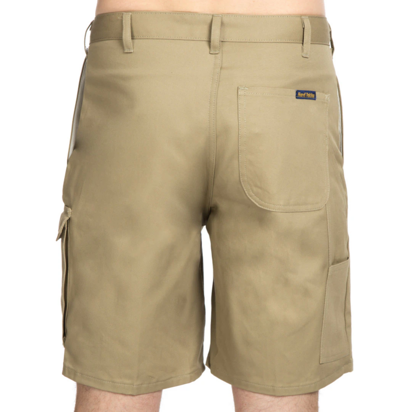 Hard Yakka Men's Foundations Tradesman Cotton Drill Long Leg Short - Khaki