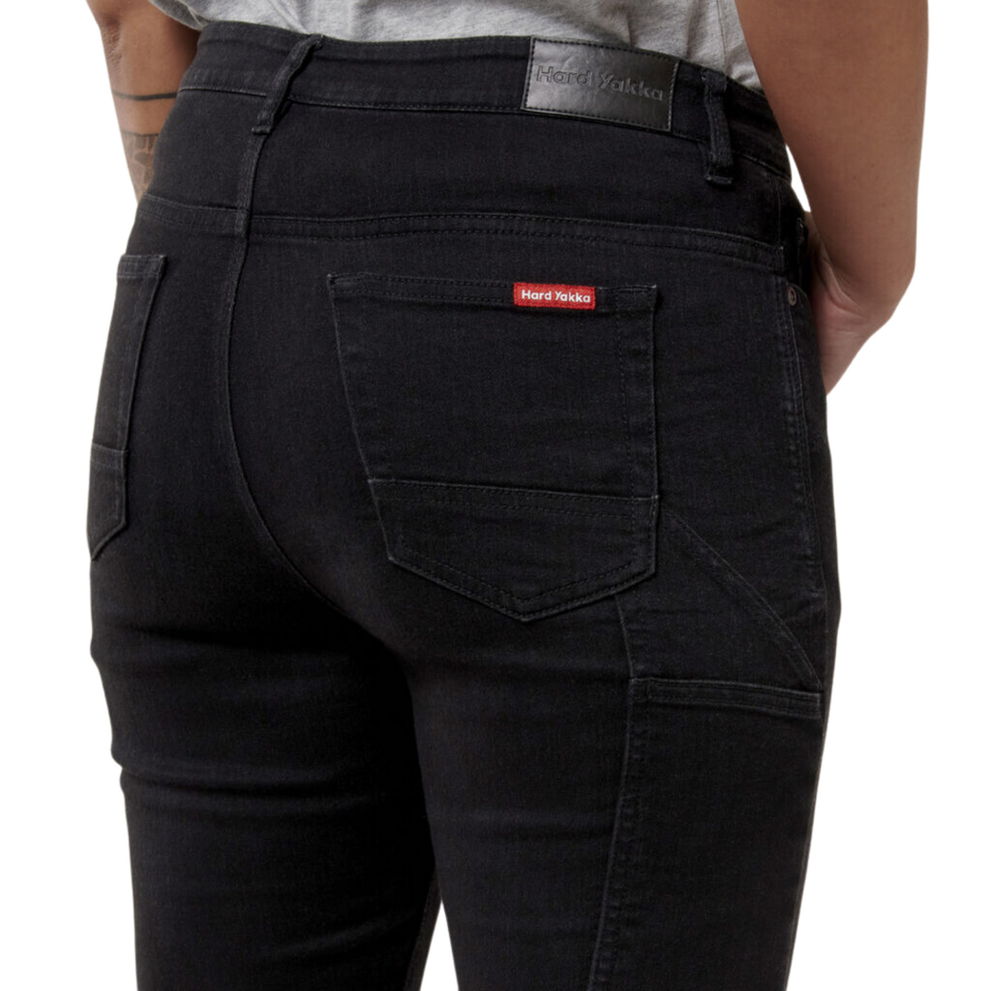 Hard Yakka Women's High Waisted Slim Fit Jegging - Black