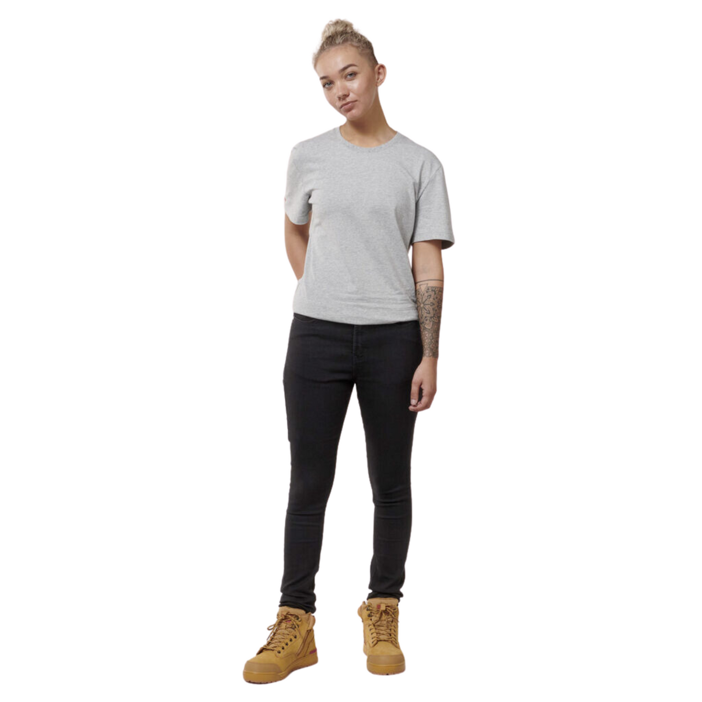 Hard Yakka Women's High Waisted Slim Fit Jegging - Black