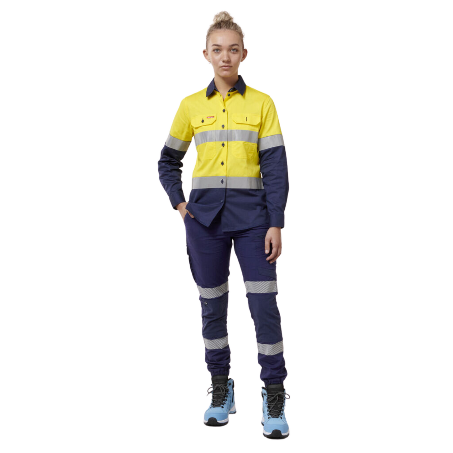 Hard Yakka Women's Raptor Cuff Pant with Tape - Navy