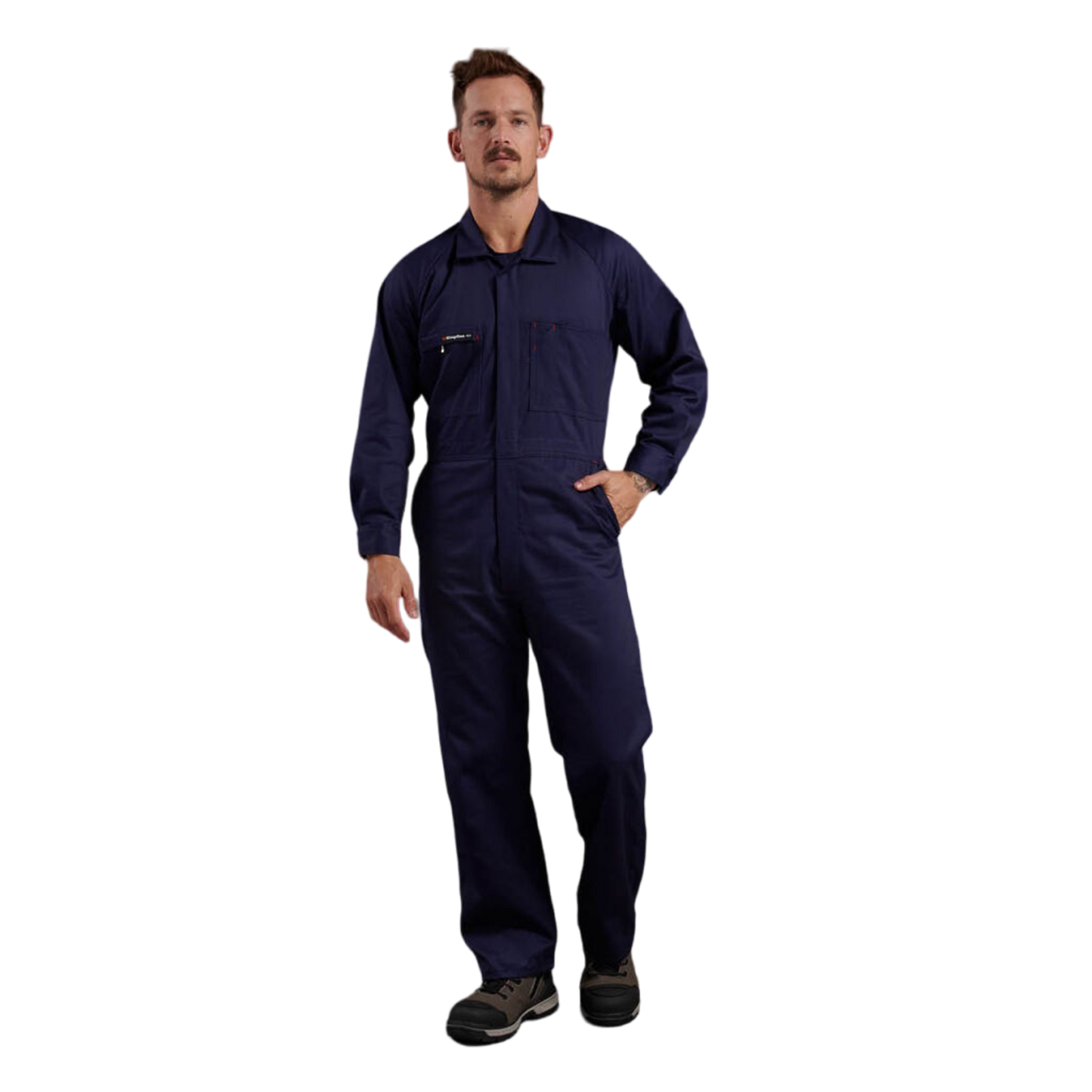 KingGee Men's Originals Cotton Drill Work Overalls - Navy