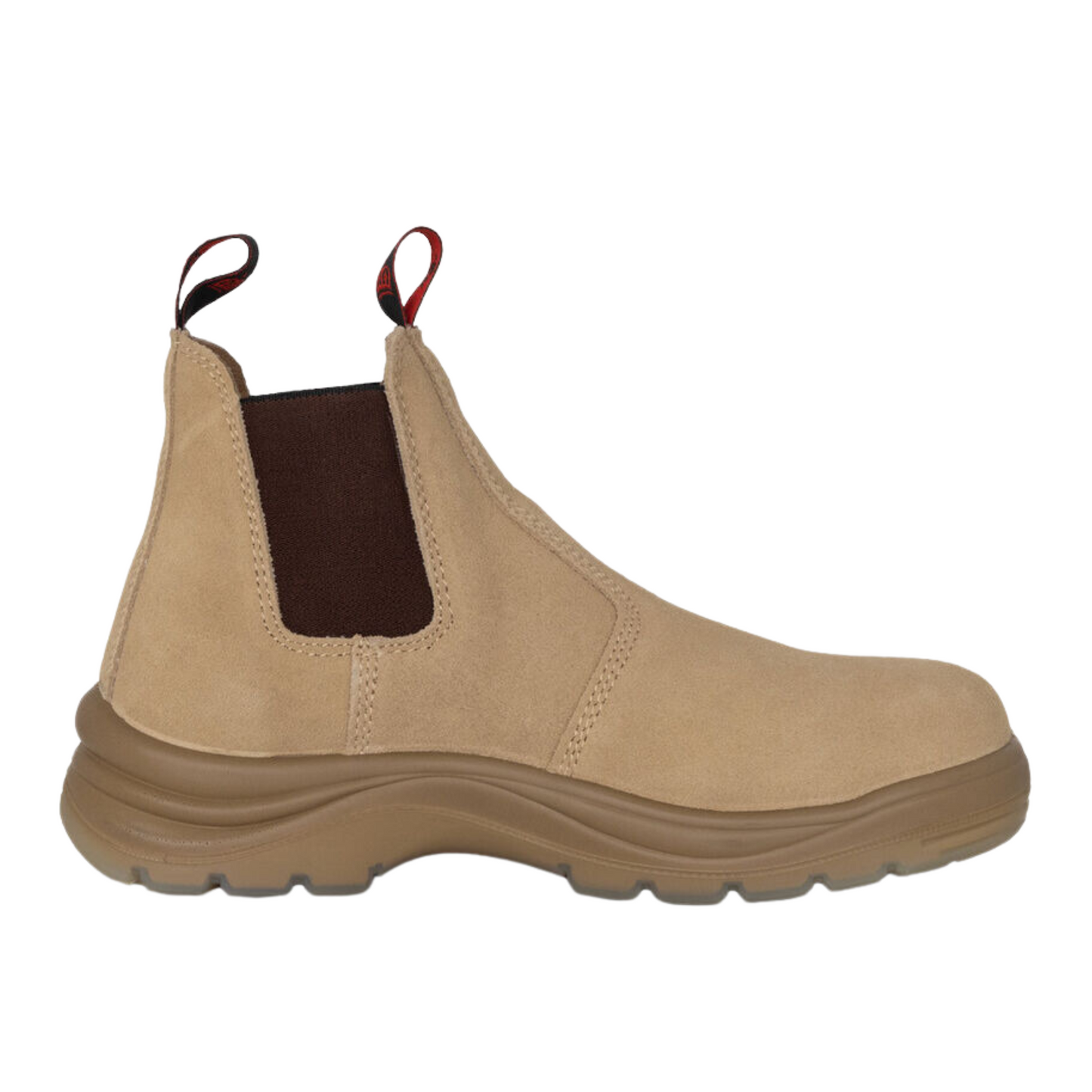 KingGee Men's Flinders Suede Steel Cap Gusset Work Boots - Sand