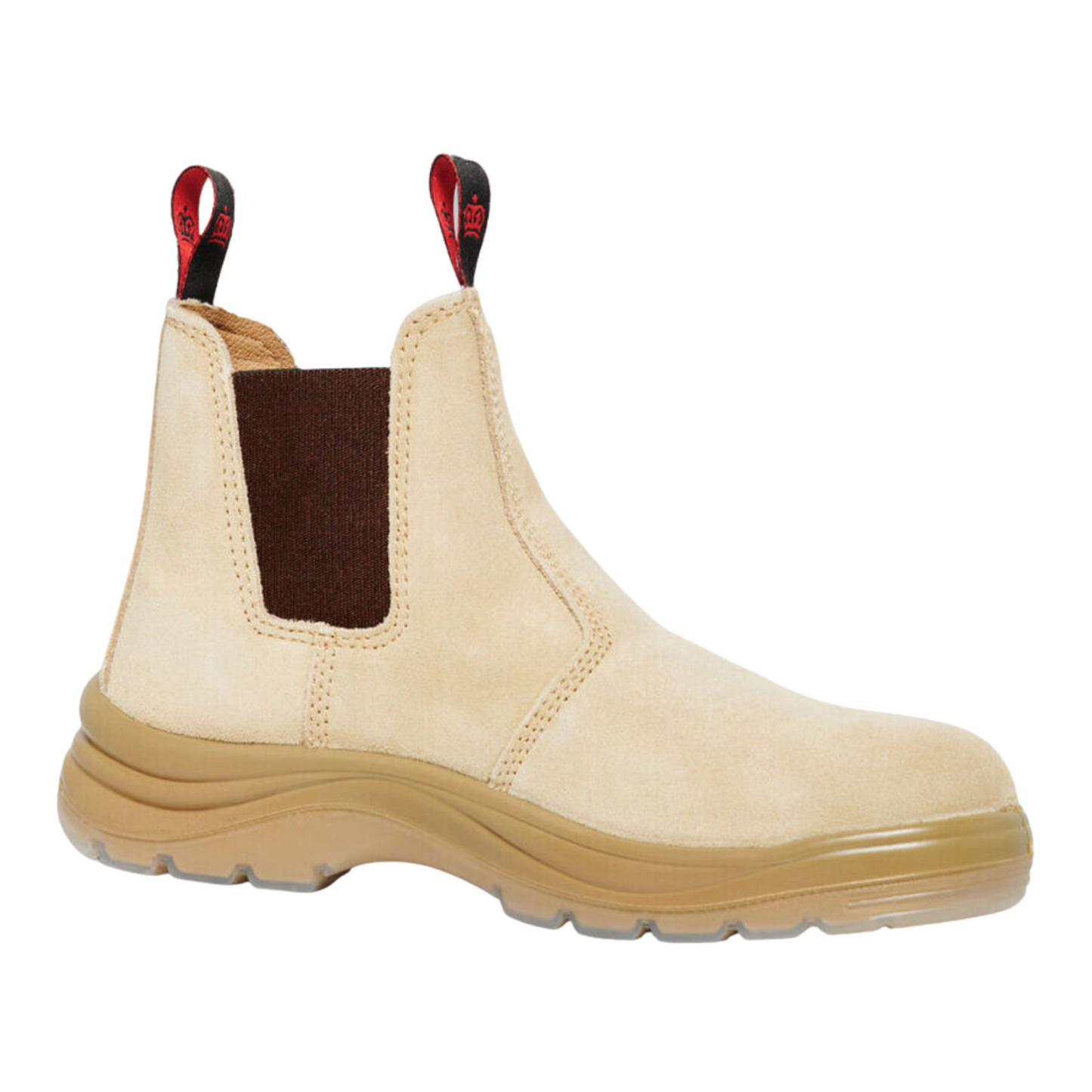 KingGee Men's Flinders Suede Steel Cap Gusset Work Boots - Sand