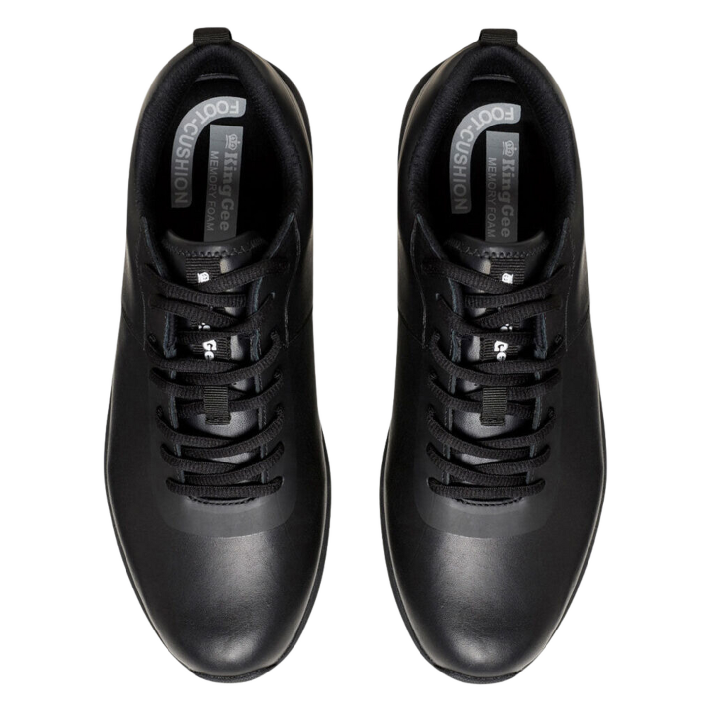 KingGee Men's Superlite Leather Lace Up Work Shoes - Black