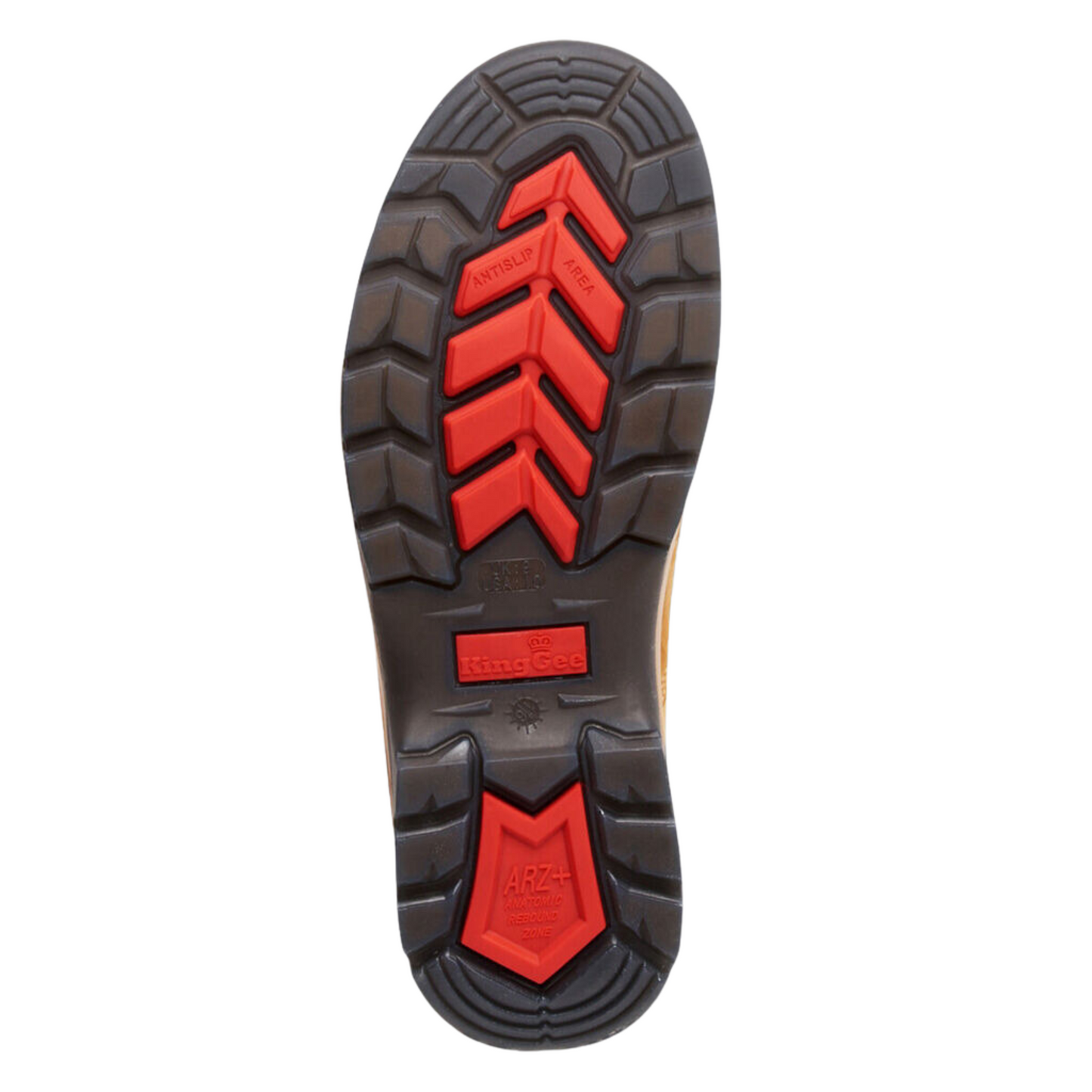 KingGee Men's Tradie Gusset Steel Cap Safety Boots With Scuff Cap - Wheat