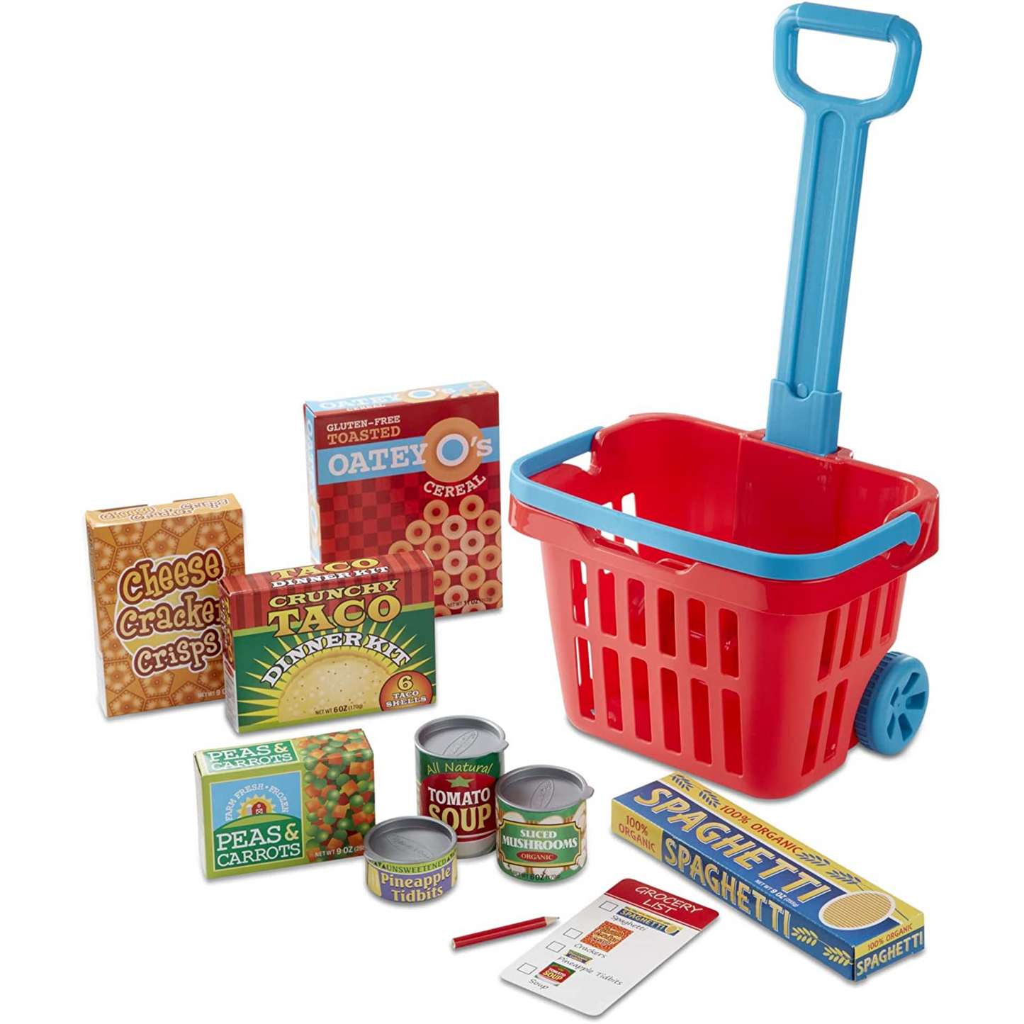 Melissa & Doug - Fill & Roll Grocery Basket Play Set