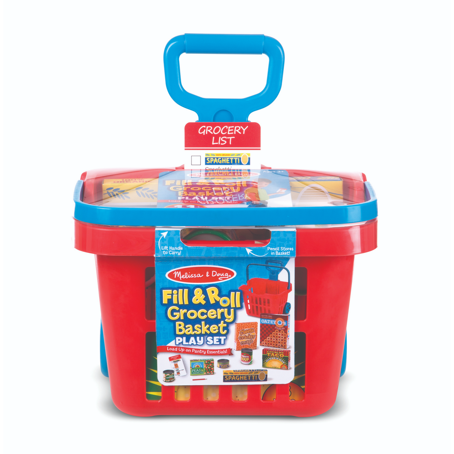 Melissa & Doug - Fill & Roll Grocery Basket Play Set