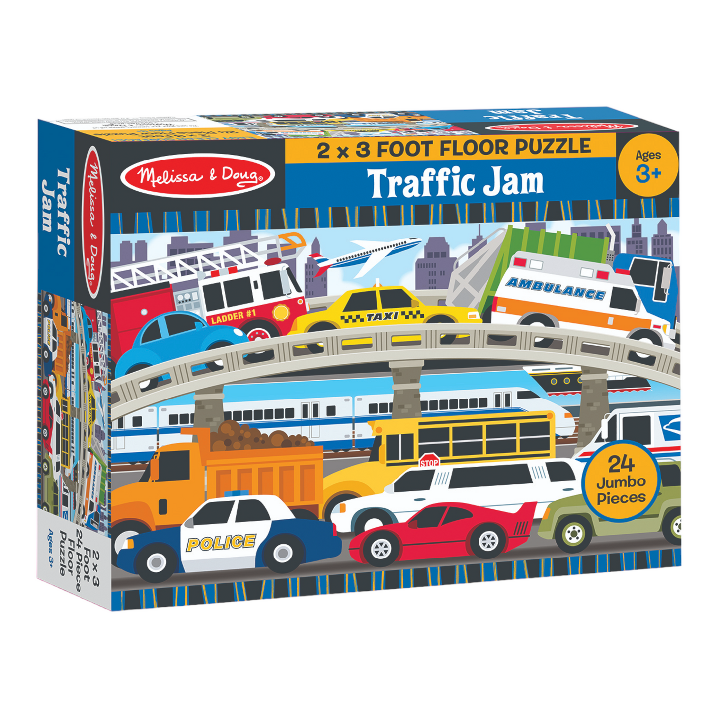 Melissa & Doug - Traffic Jam Floor Puzzle - 24pc
