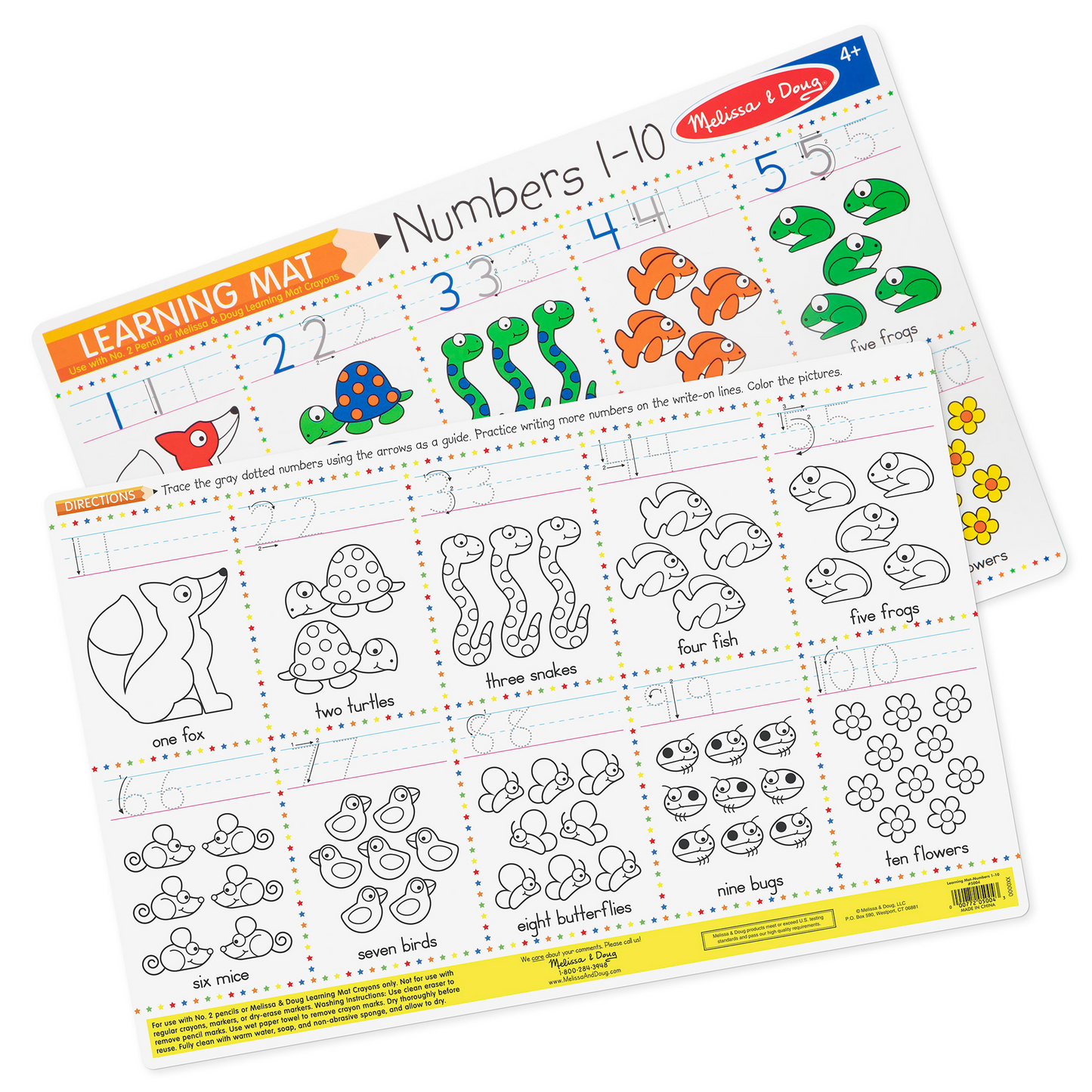 Melissa & Doug - Numbers 1-10 Write-A-Mat Bundle of 6