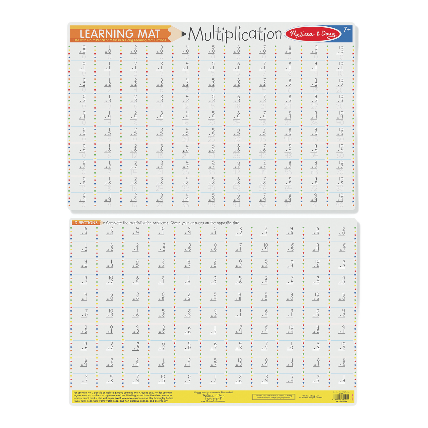 Melissa & Doug - Multiplication Write-A-Mat Bundle of 6