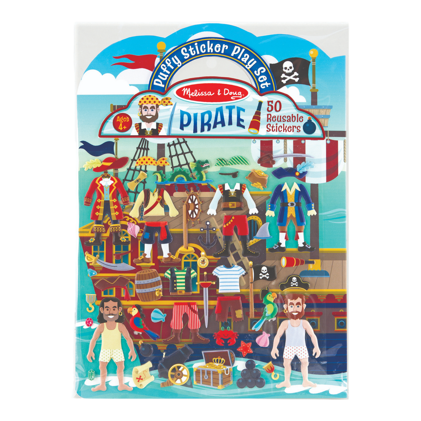 Melissa & Doug - Reusable Puffy Sticker Play Set - Pirate