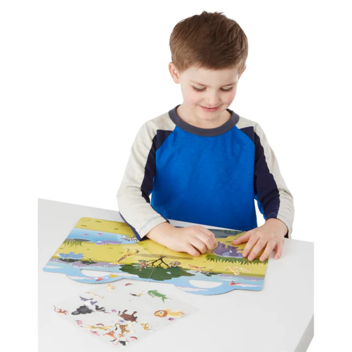 Melissa & Doug - Reusable Puffy Sticker Play Set - Safari