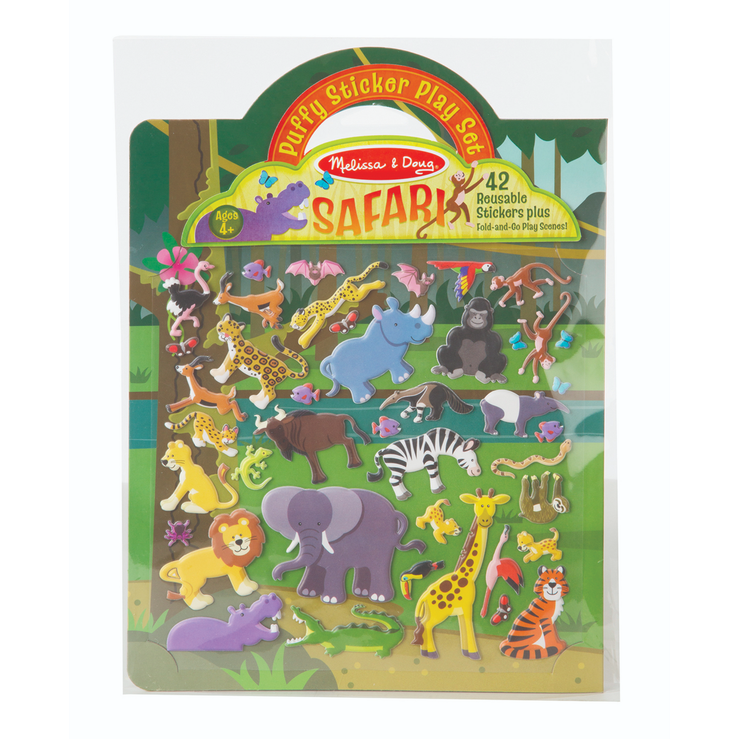 Melissa & Doug - Reusable Puffy Sticker Play Set - Safari