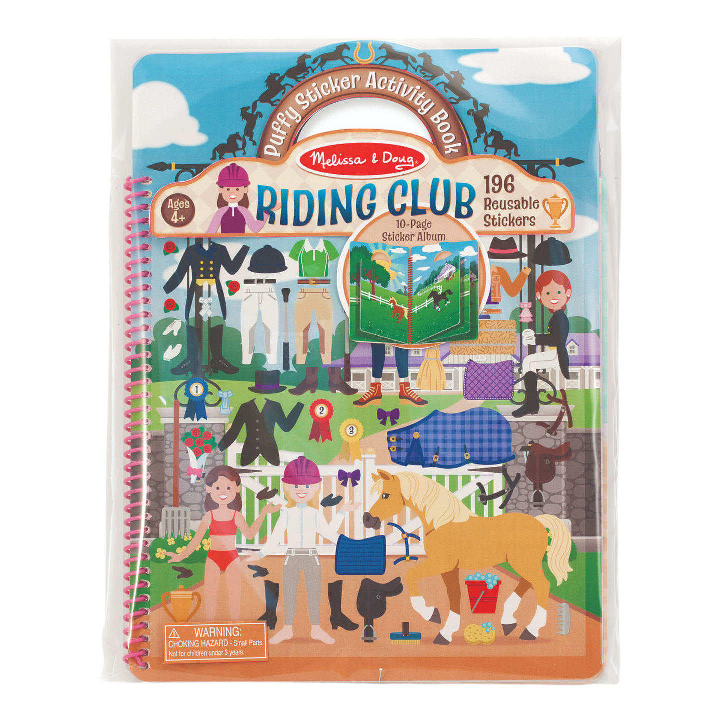 Melissa & Doug - Reusable Puffy Sticker Deluxe - Horse Scene