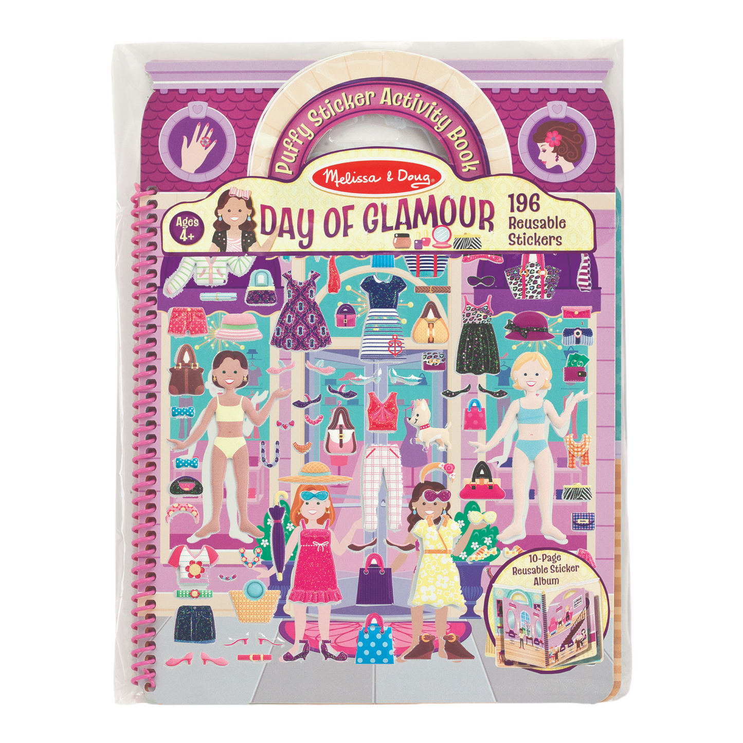 Melissa & Doug - Reusable Puffy Sticker Deluxe-Day of Glamour
