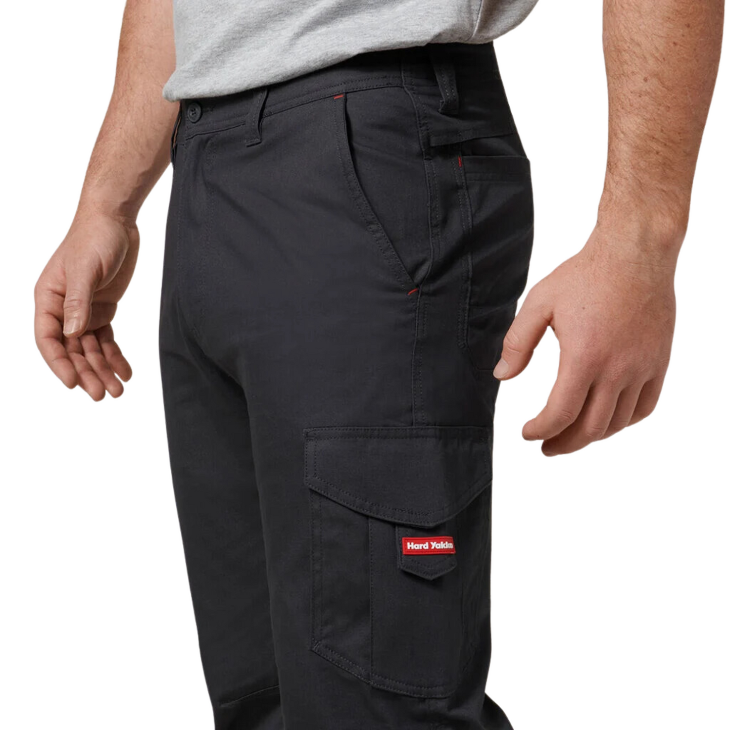 Hard Yakka Men's Core Vented Cotton Work Cargo Pant - Charcoal