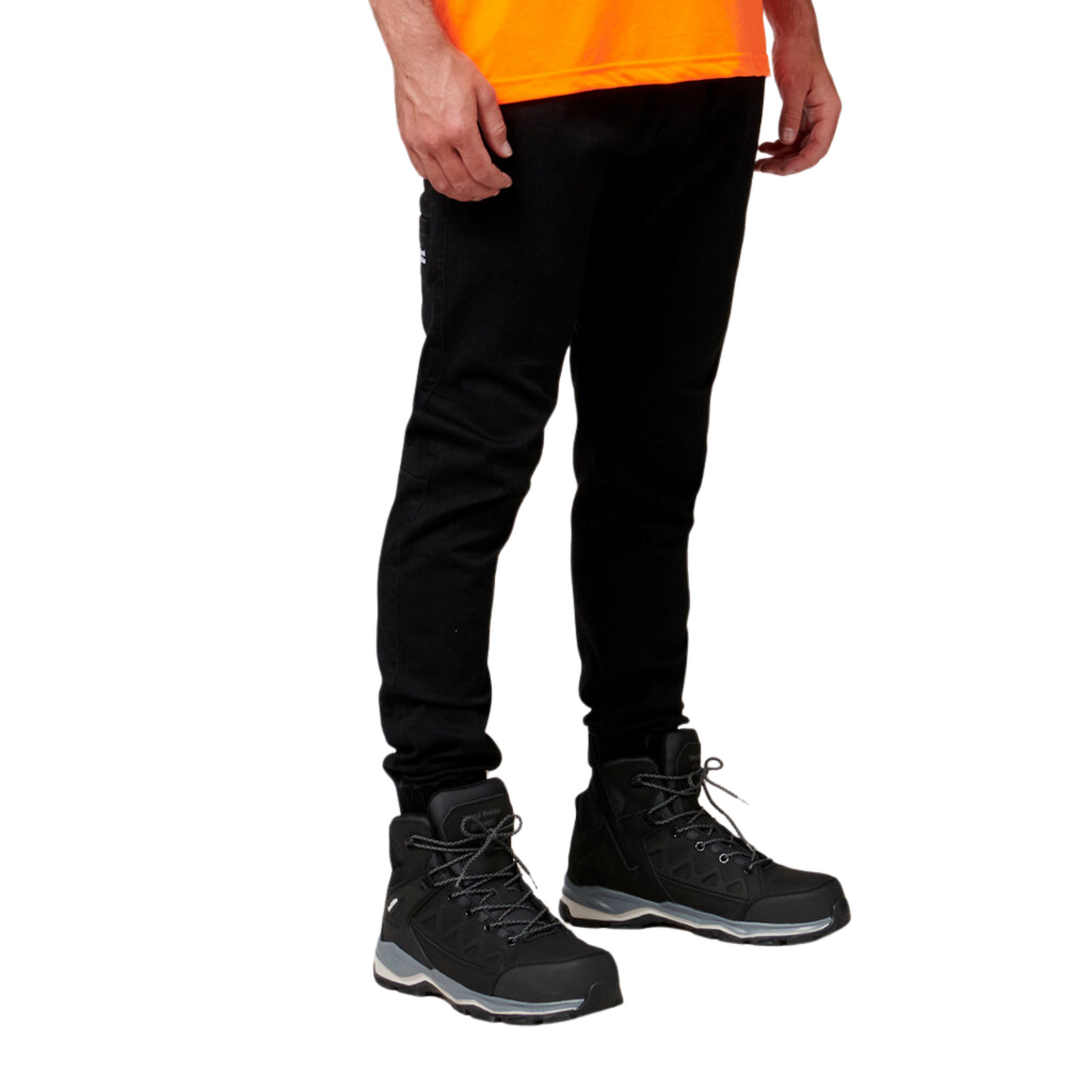 Hard Yakka Men's Active Denim Cuff Jogger - Black