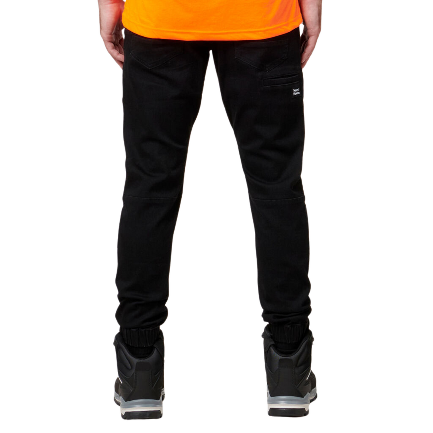 Hard Yakka Men's Active Denim Cuff Jogger - Black