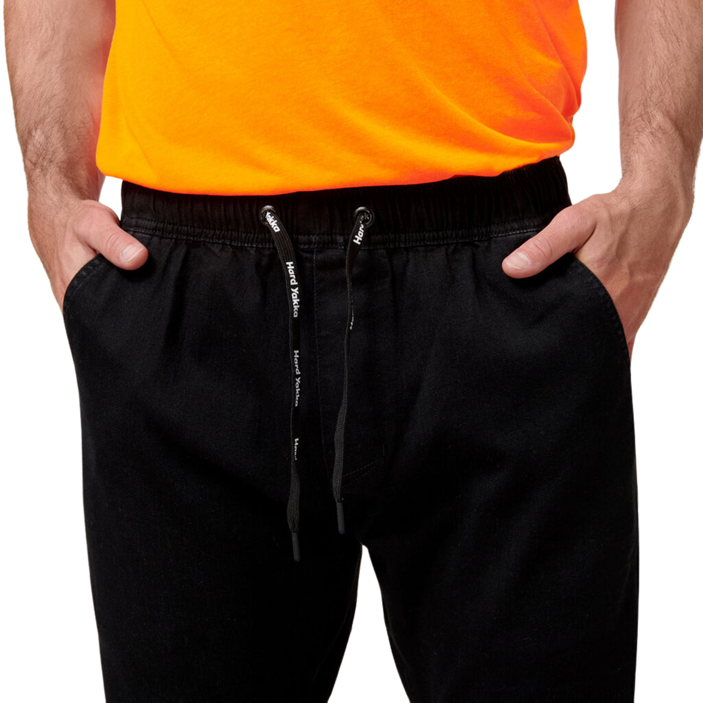 Hard Yakka Men's Active Denim Cuff Jogger - Black