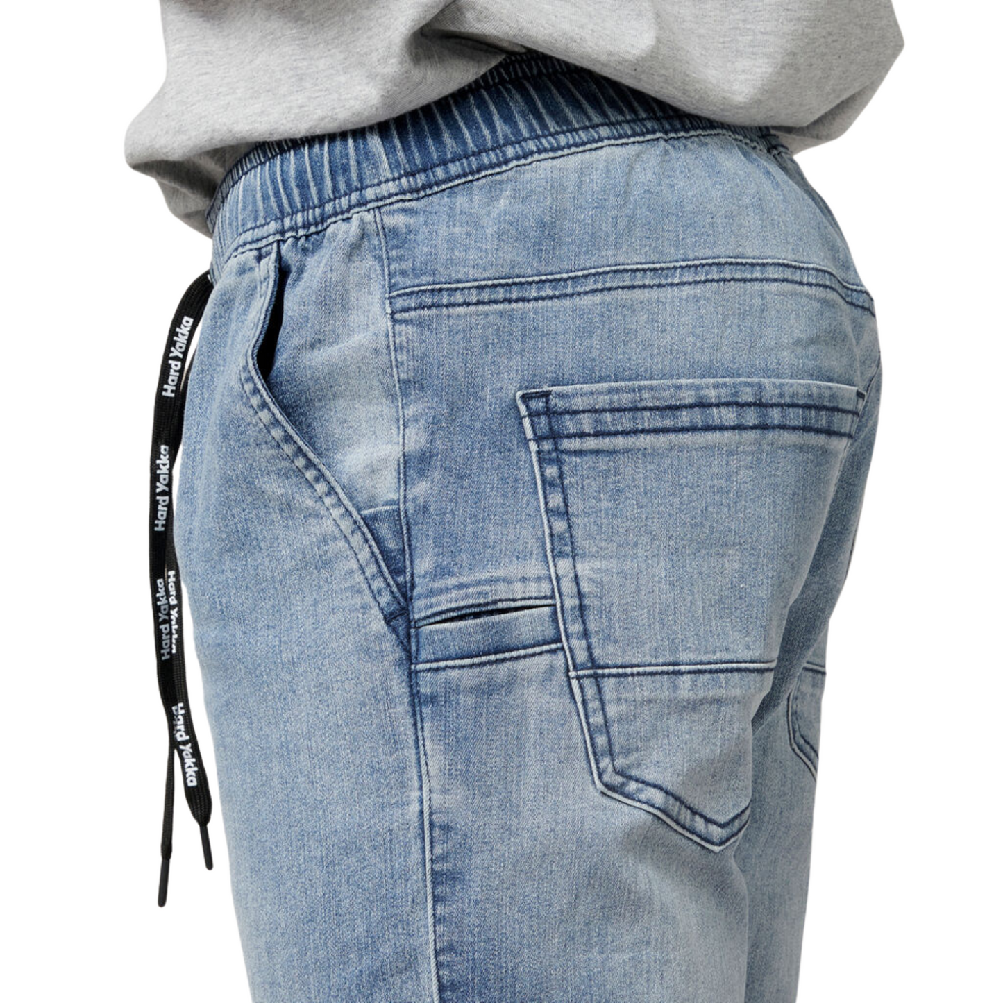Hard Yakka Men's Active Denim Cuff Jogger - Stonewash