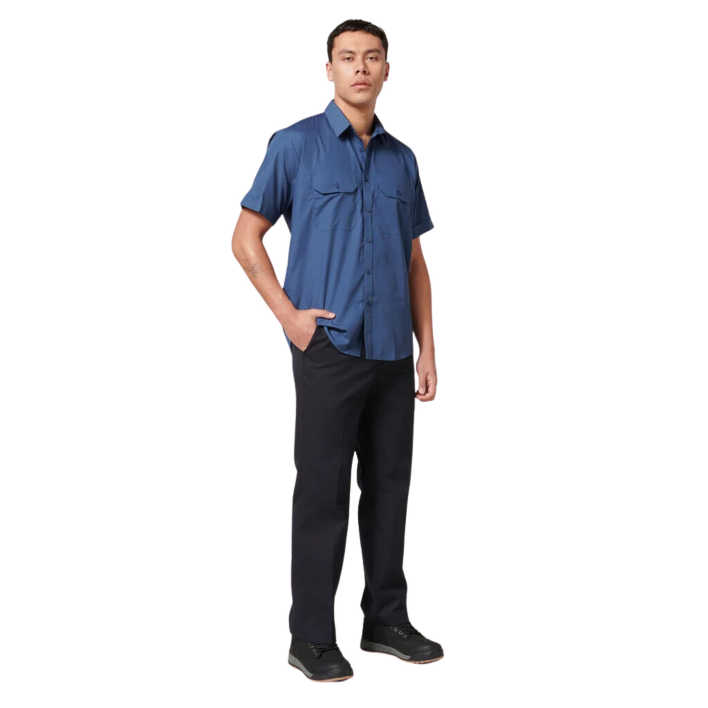 Hard Yakka Men's Core Permanent Press Plain Front Pant - Midnight (Dark Navy)