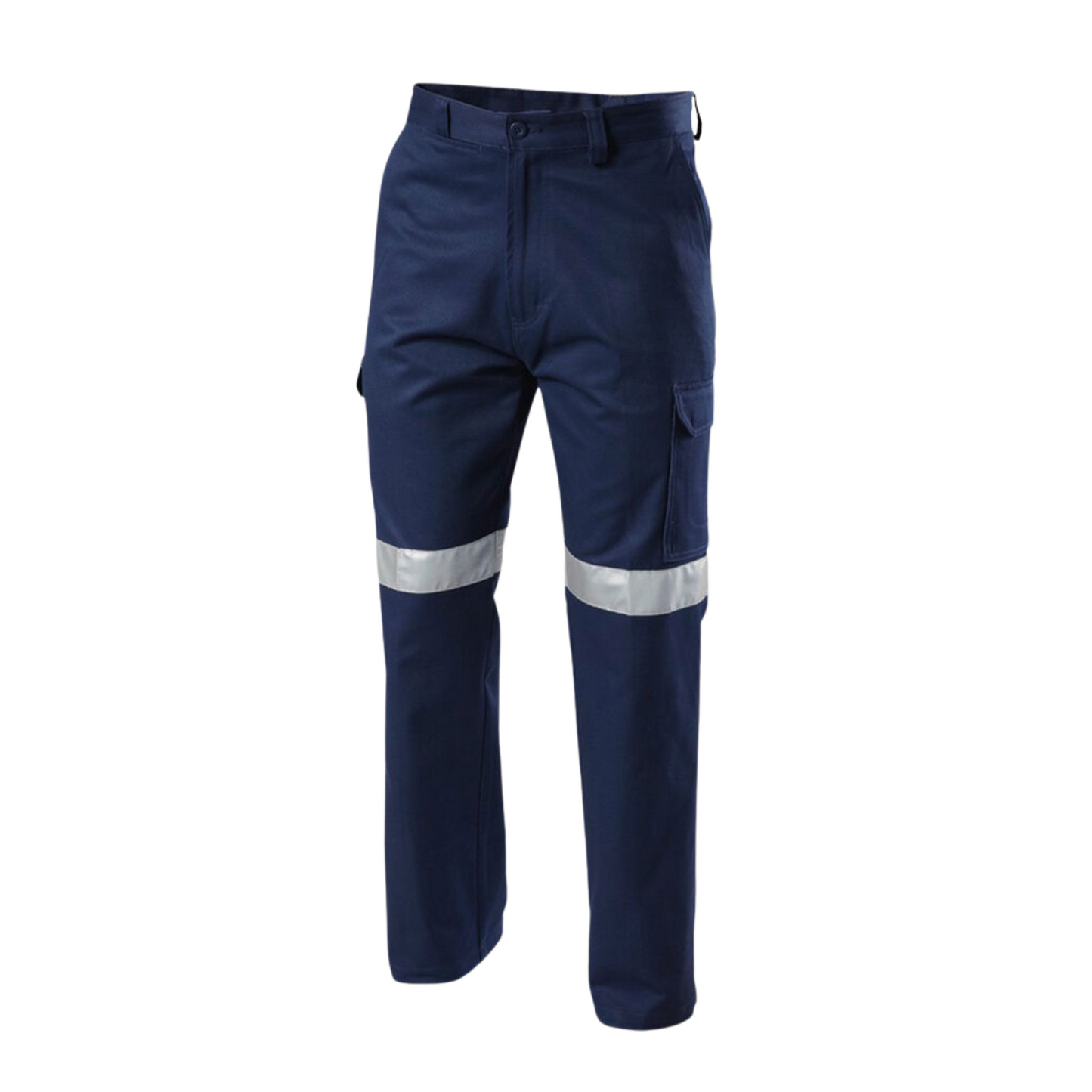 Hard Yakka Men's Generation Y Cotton Drill Cargo Pant with Reflective Tape - Navy