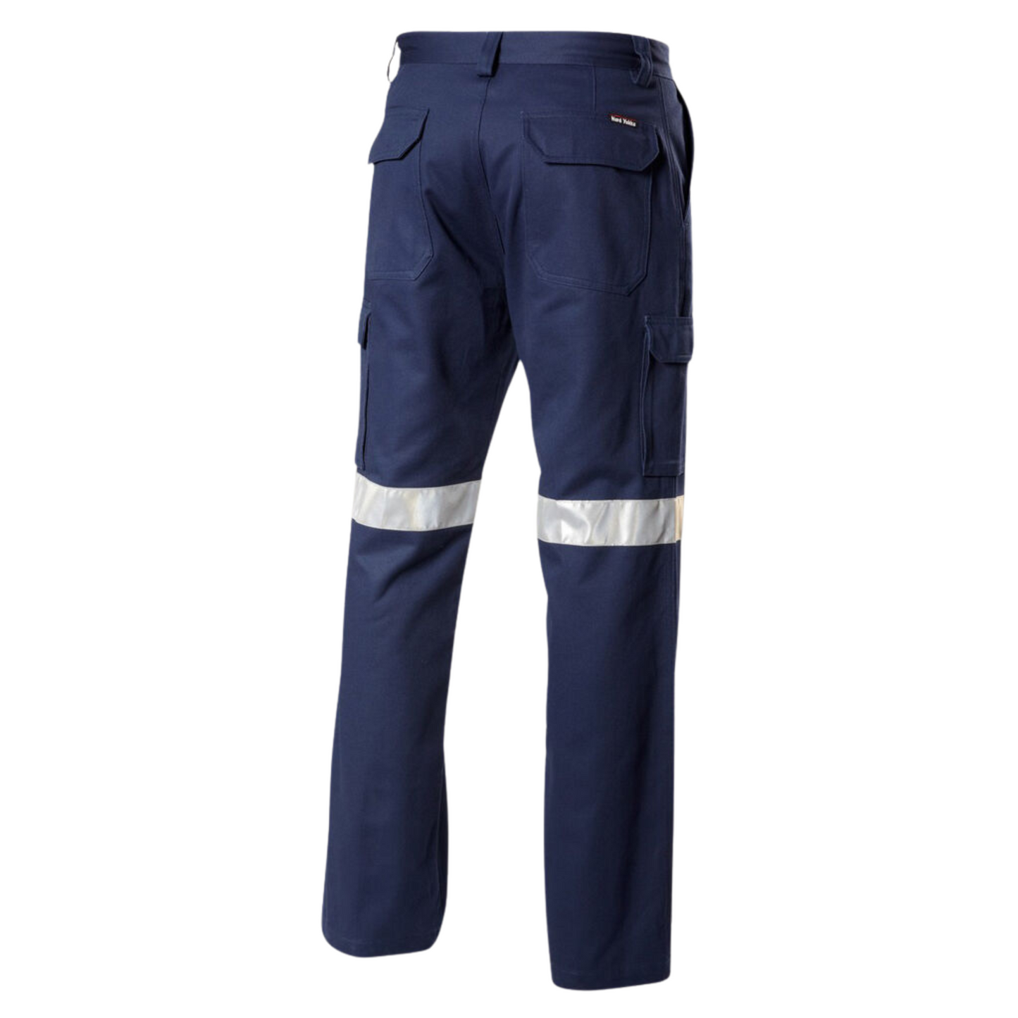 Hard Yakka Men's Generation Y Cotton Drill Cargo Pant with Reflective Tape - Navy