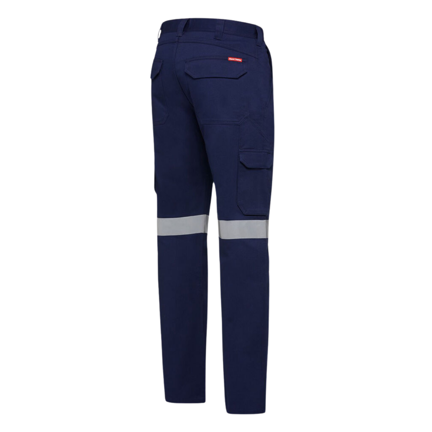 Hard Yakka Men's Generation Y Cotton Drill Cargo Pant with Reflective Tape - Navy