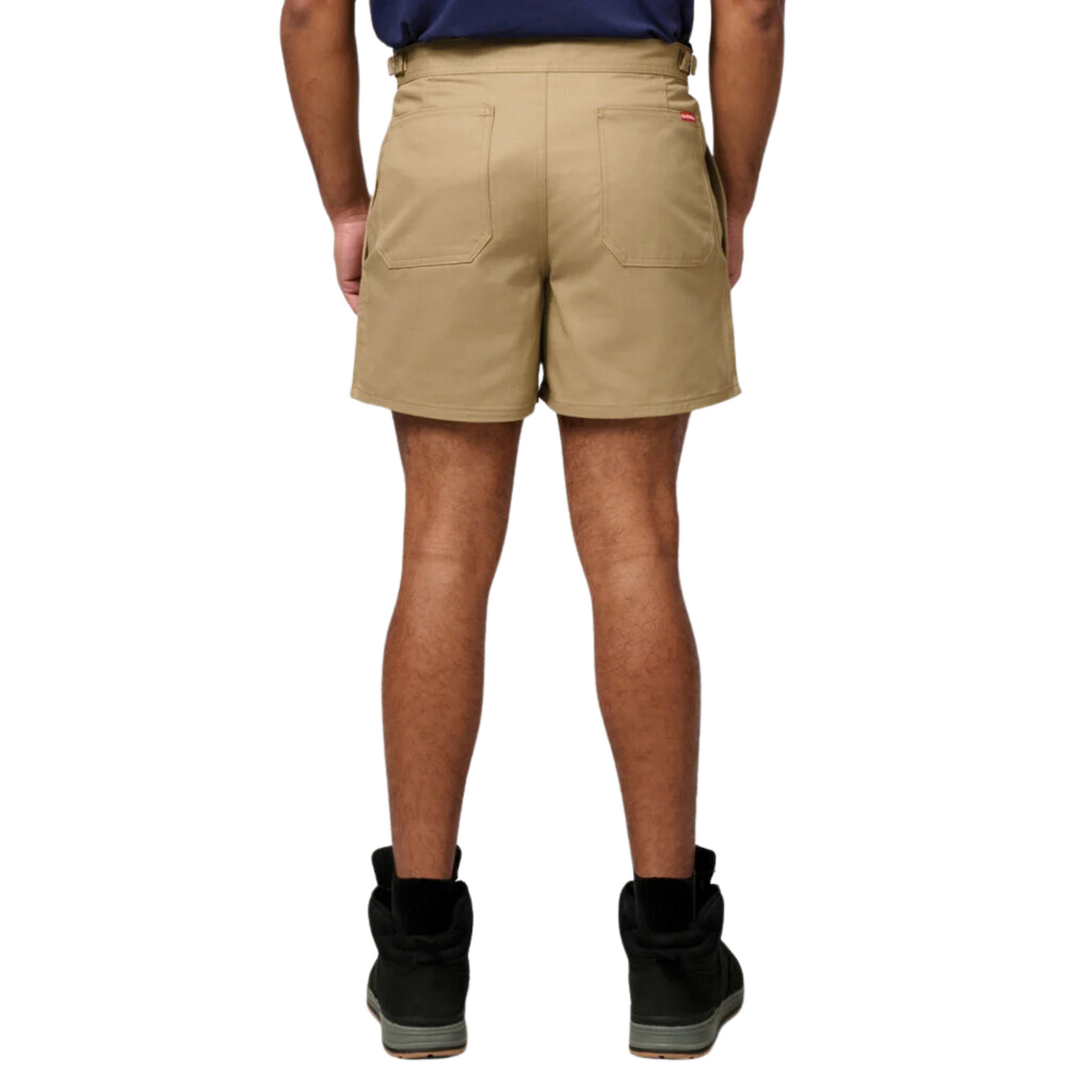Hard Yakka Men's Relaxed Fit Cotton Drill Short with Side Tabs - Khaki
