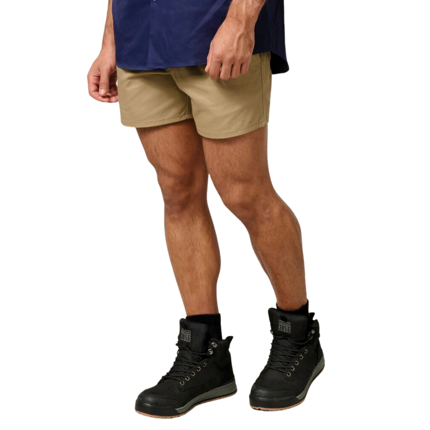 Hard Yakka Men's Relaxed Fit Cotton Drill Short with Belt Loops - Khaki