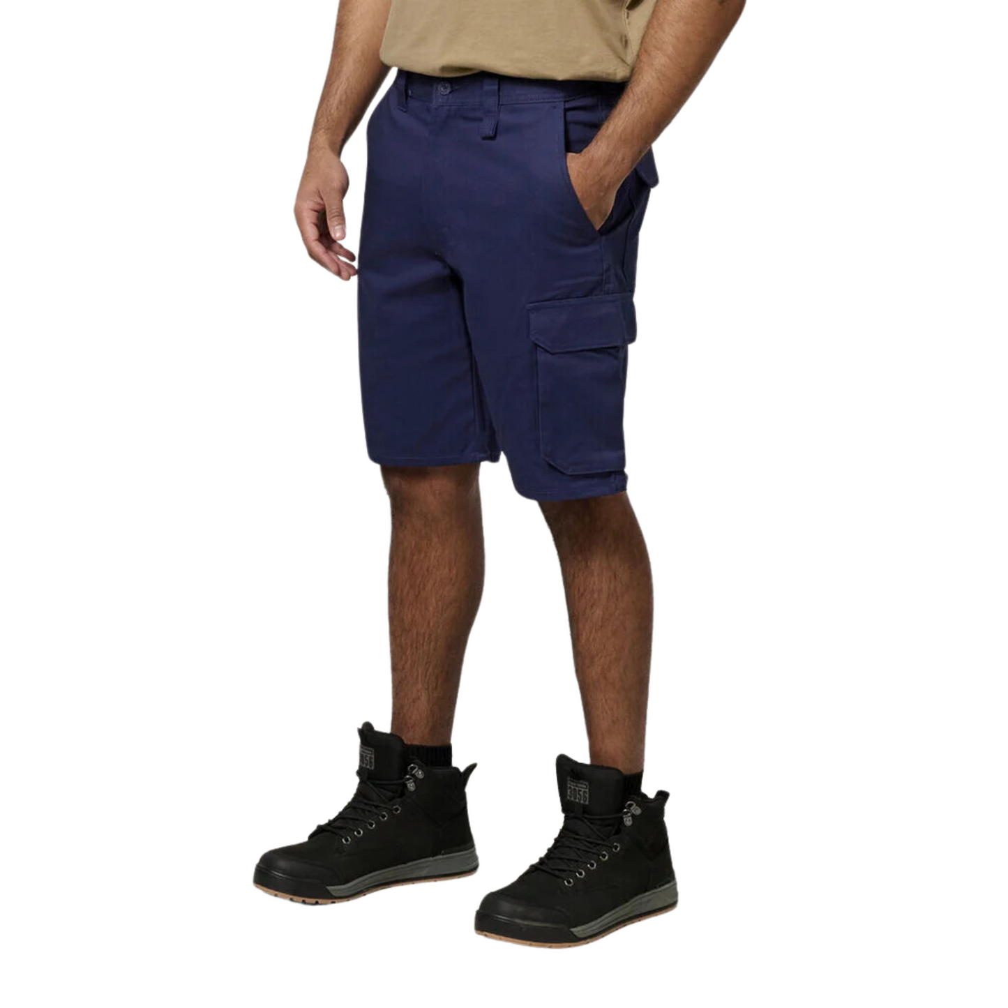 Hard Yakka Men's Relaxed Fit Mid Weight Cotton Drill Short - Navy