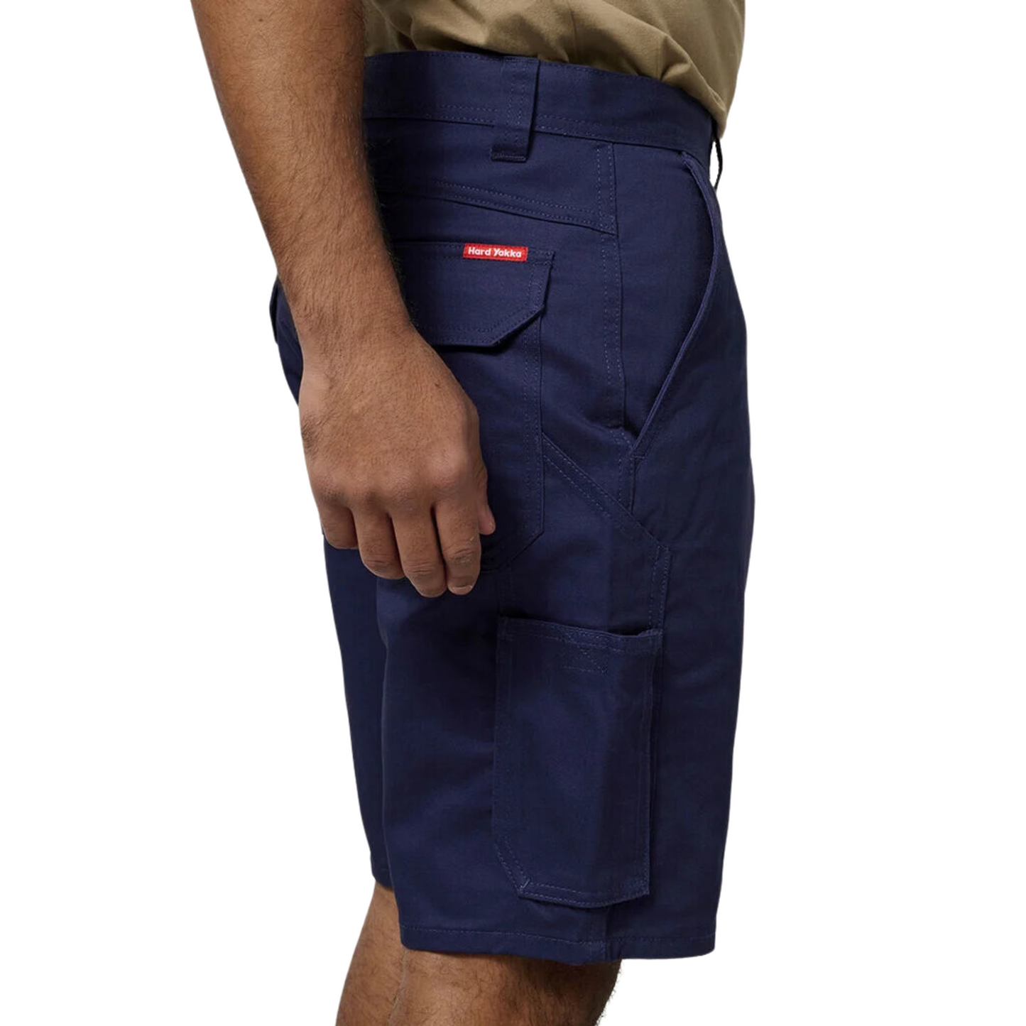 Hard Yakka Men's Relaxed Fit Mid Weight Cotton Drill Short - Navy