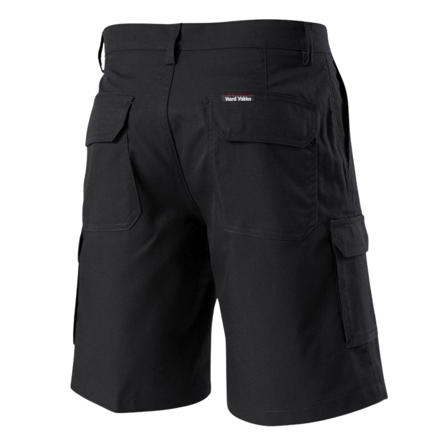 Hard Yakka Men's Foundations Permanent Press Crease Free Cargo Shorts - Black