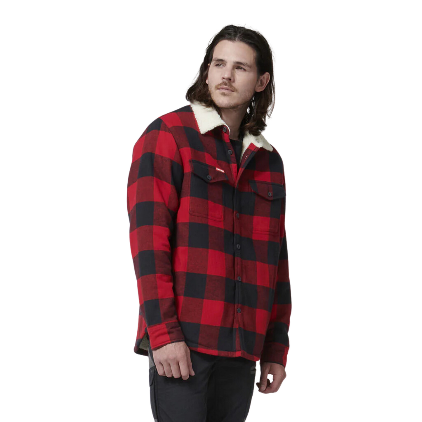 Hard Yakka Men's Heritage Trucker Sherpa Jacket - Red