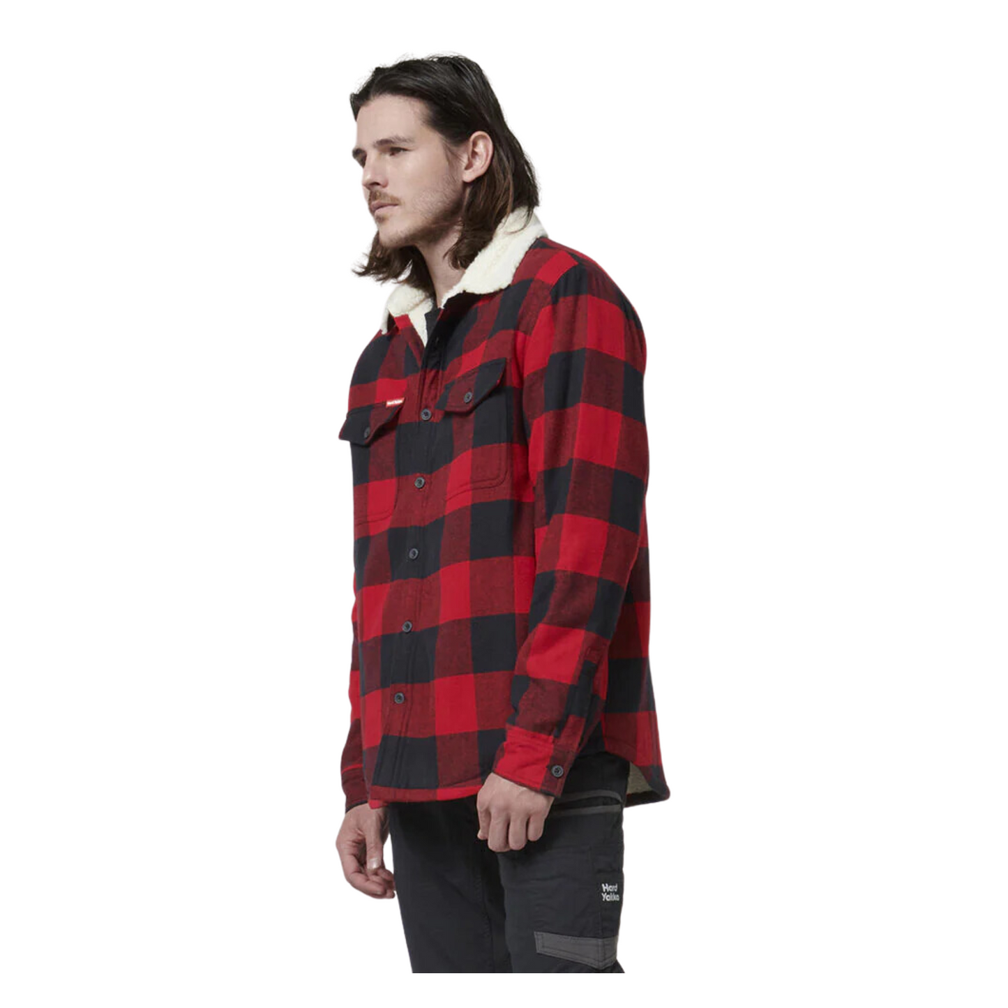 Hard Yakka Men's Heritage Trucker Sherpa Jacket - Red