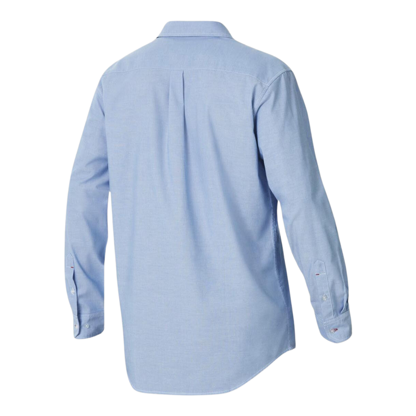 Hard Yakka Men's Long Sleeve Chambray Poly Cotton Work Shirt - Blue