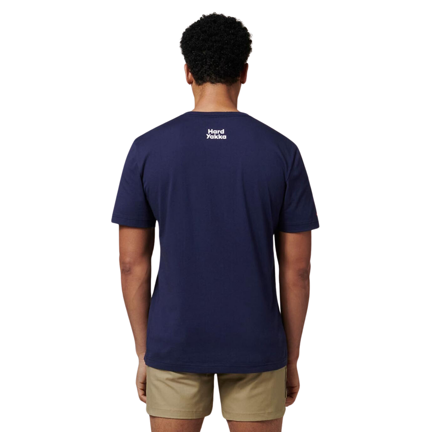 Hard Yakka Men's Crew Neck Short Sleeve T-Shirt - Navy