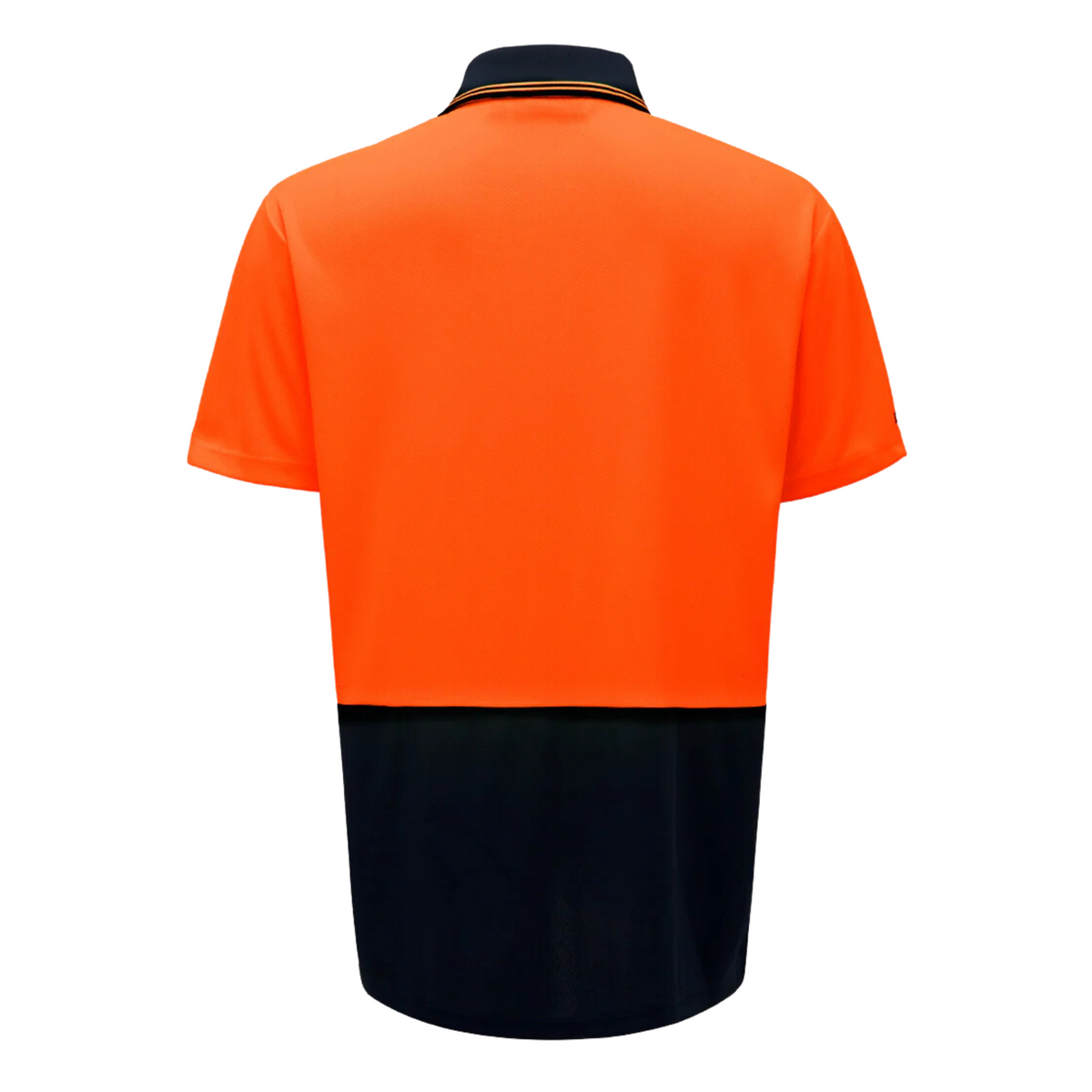 Hard Yakka Men's Core 2 Tone Hi-Vis Short Sleeve Polo - Orange/Navy