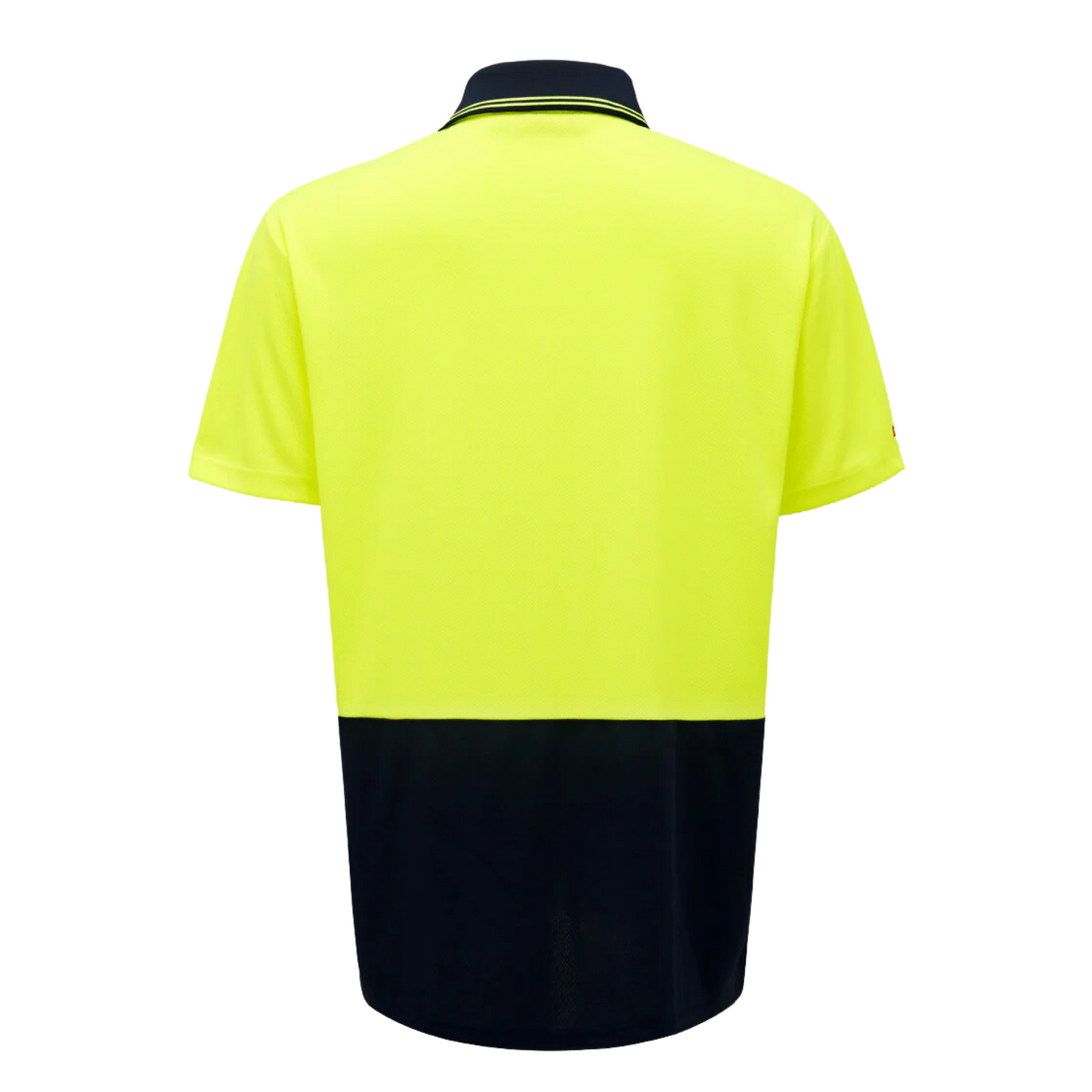 Hard Yakka Men's Core 2 Tone Hi-Vis Short Sleeve Polo - Yellow/Navy