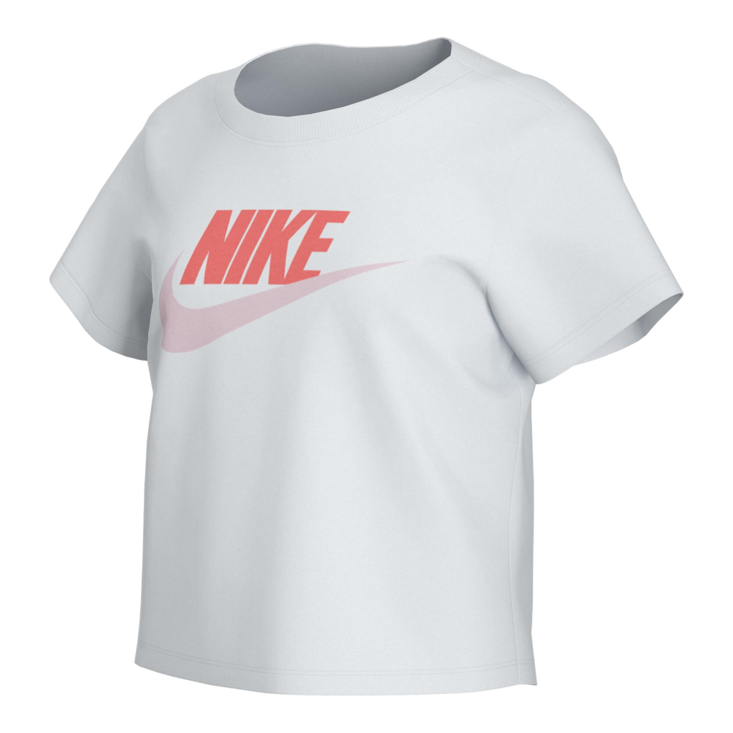 Nike Girl's Sportswear Older Cropped Futura T-Shirt - White