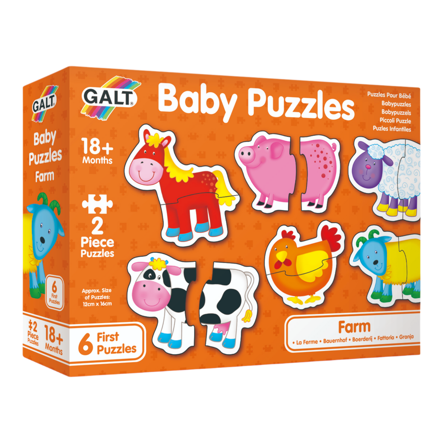 Galt - Baby Puzzles Farm - 2pcs
