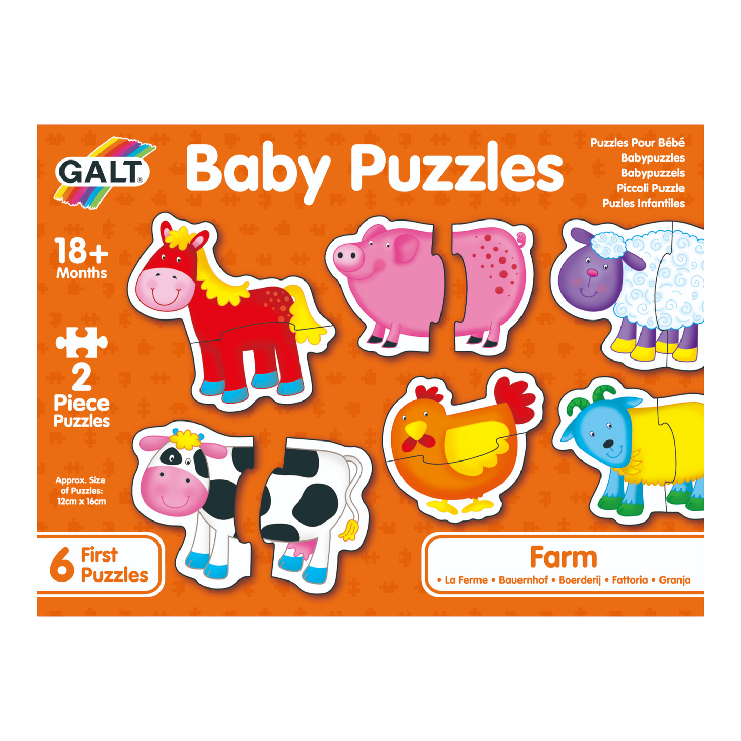 Galt - Baby Puzzles Farm - 2pcs